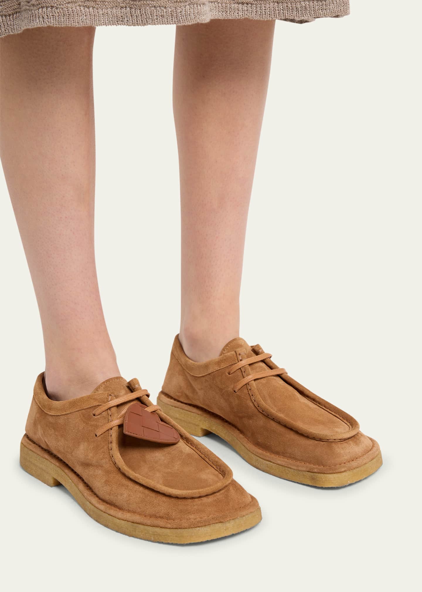 Bottega Veneta Daddy Derby Suede Wallabee Booties Image 2 of 6