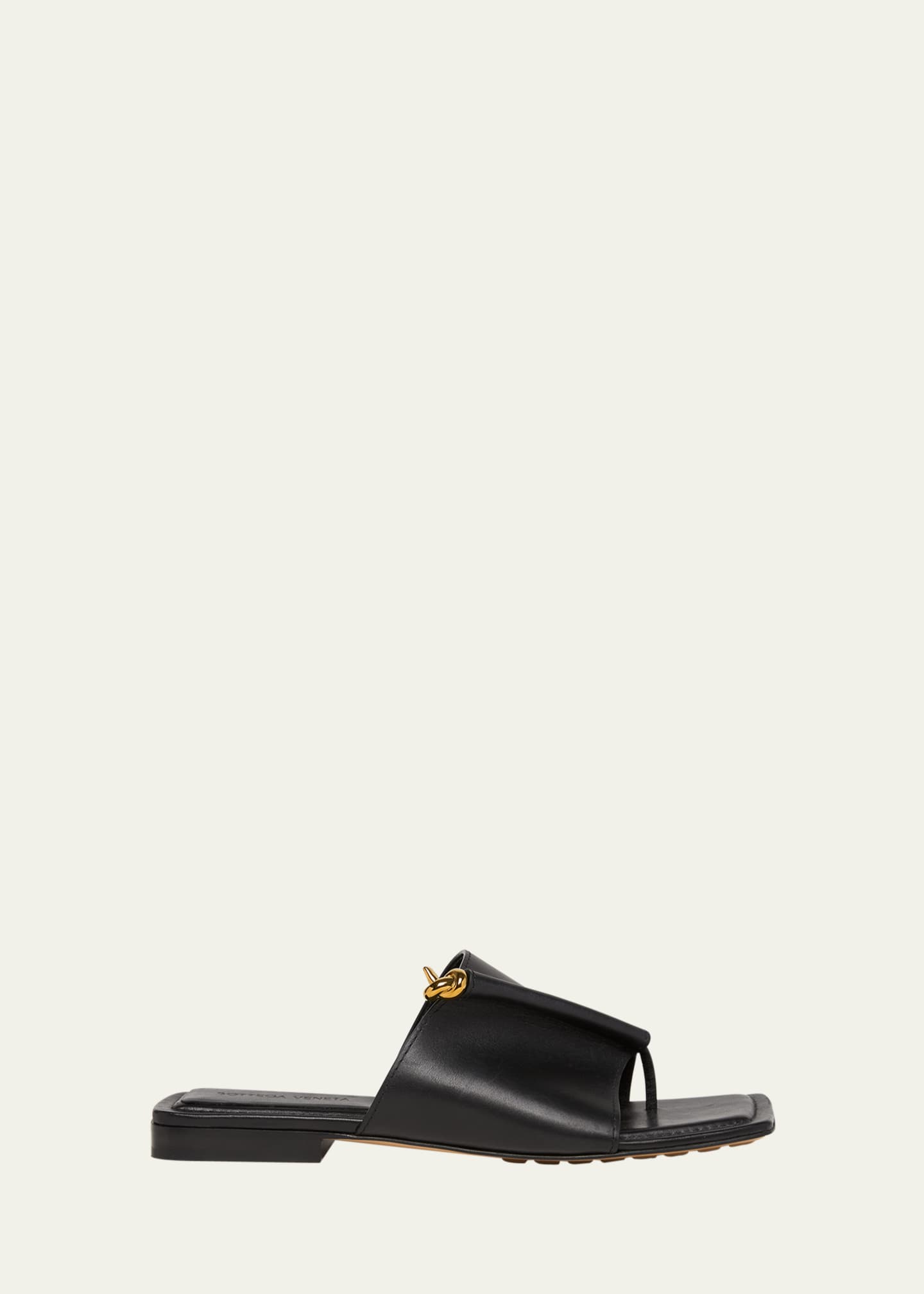 Bottega Veneta Leather Knot Flat Sandals Image 1 of 6