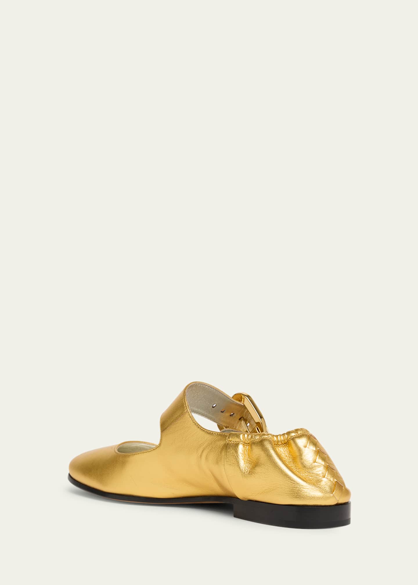 Bottega Veneta Astaire Leather Mary Jane Ballerina Flats Image 4 of 6