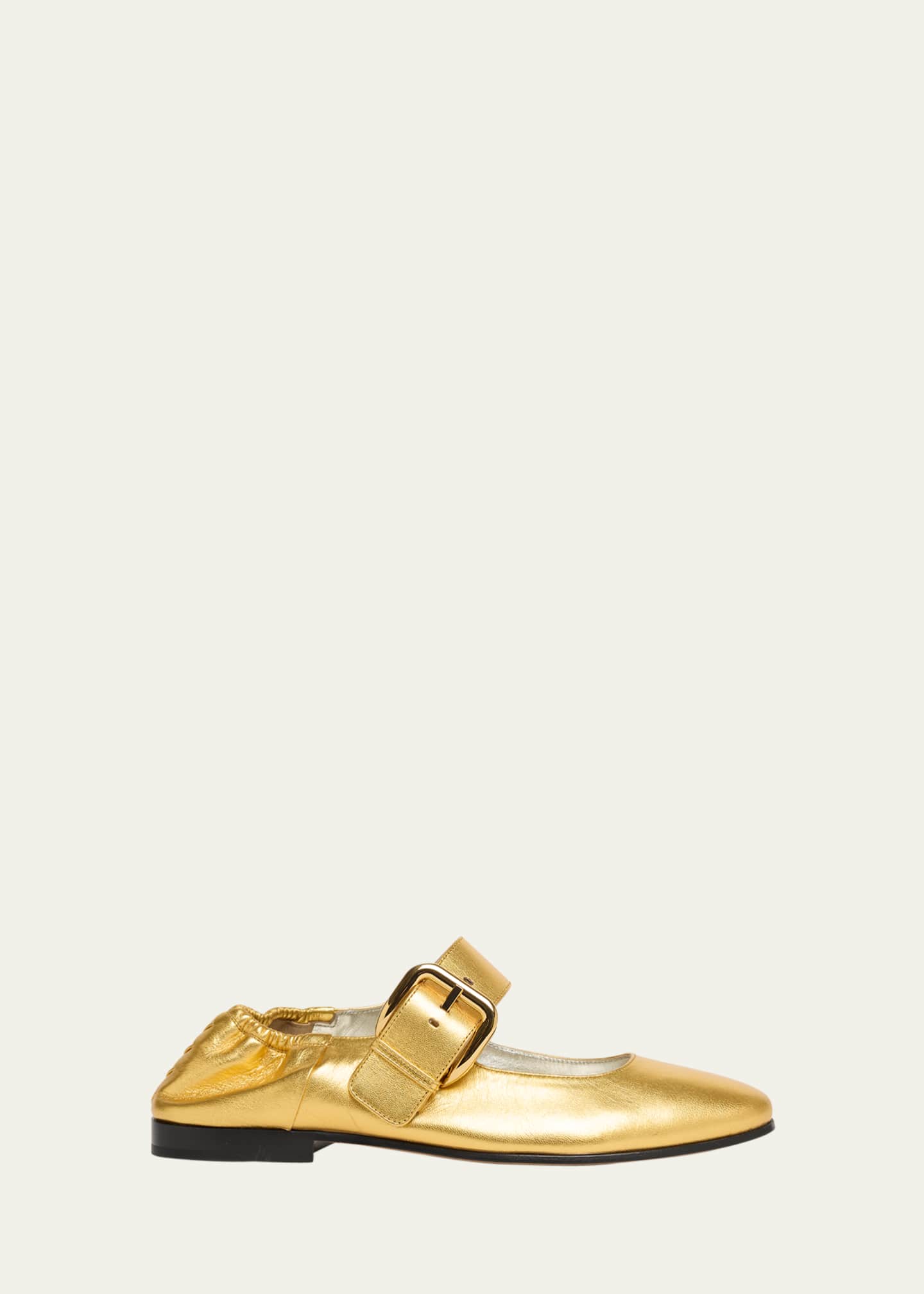 Bottega Veneta Astaire Leather Mary Jane Ballerina Flats Image 1 of 6