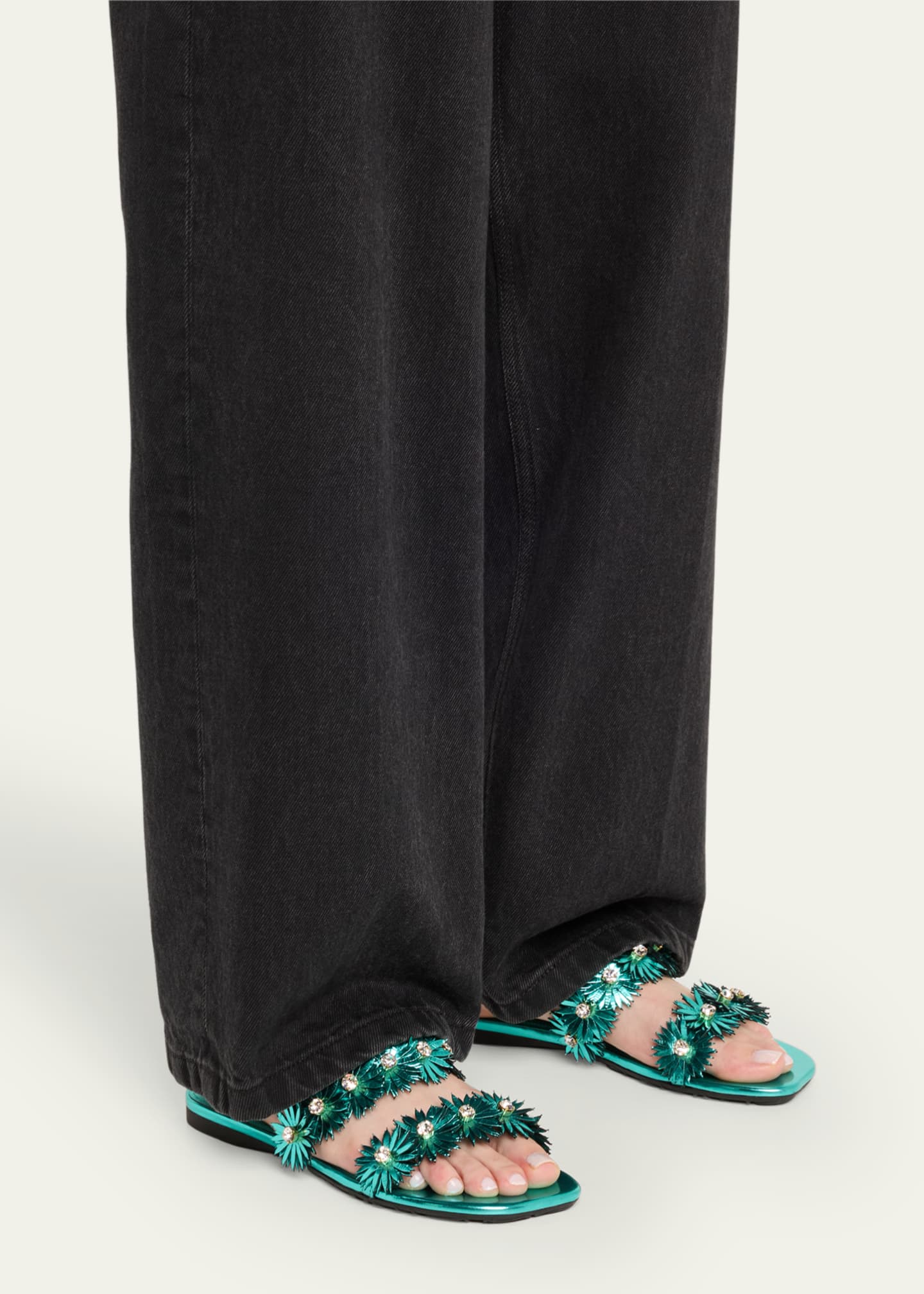 Loewe Petal Flower Crystal Sandals Image 2 of 6
