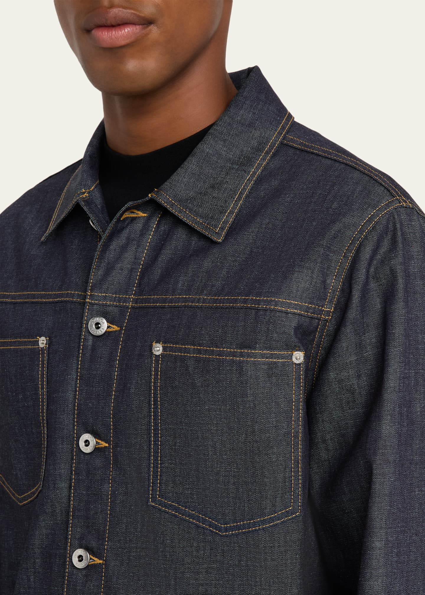 Bottega Veneta Men's Indigo Denim Jacket - Bergdorf Goodman