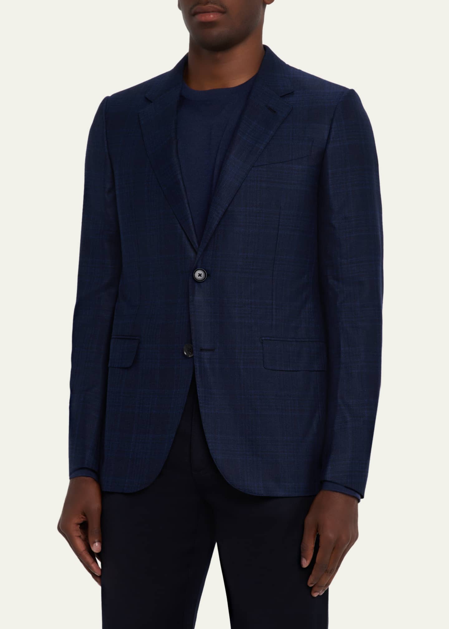 ZEGNA Men's Wool Tonal Plaid Single-Breasted Sport Coat - Bergdorf