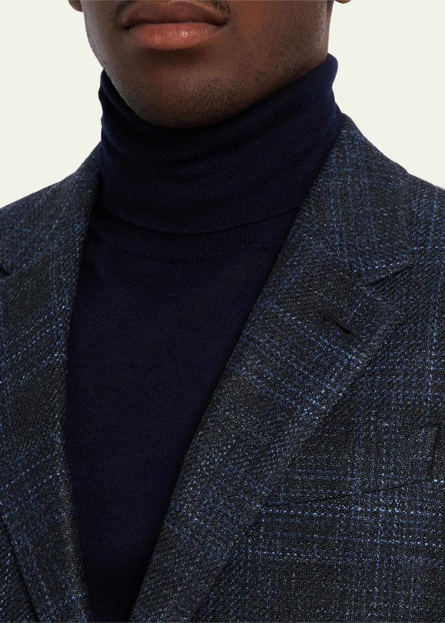ZEGNA Men's Winter Crossover Check Single-Breasted Sport Coat