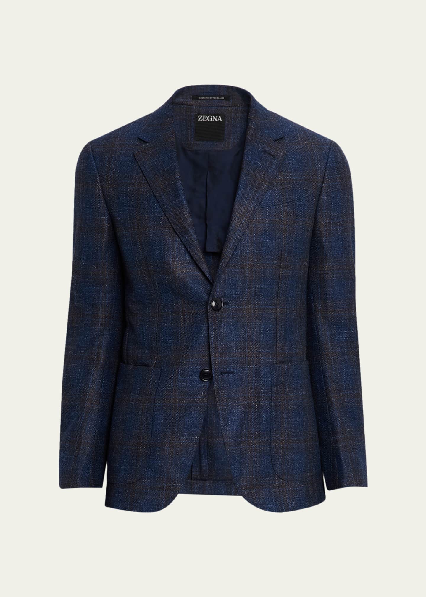 ZEGNA Men's Check Woven Patch-Pocket Sport Coat - Bergdorf Goodman