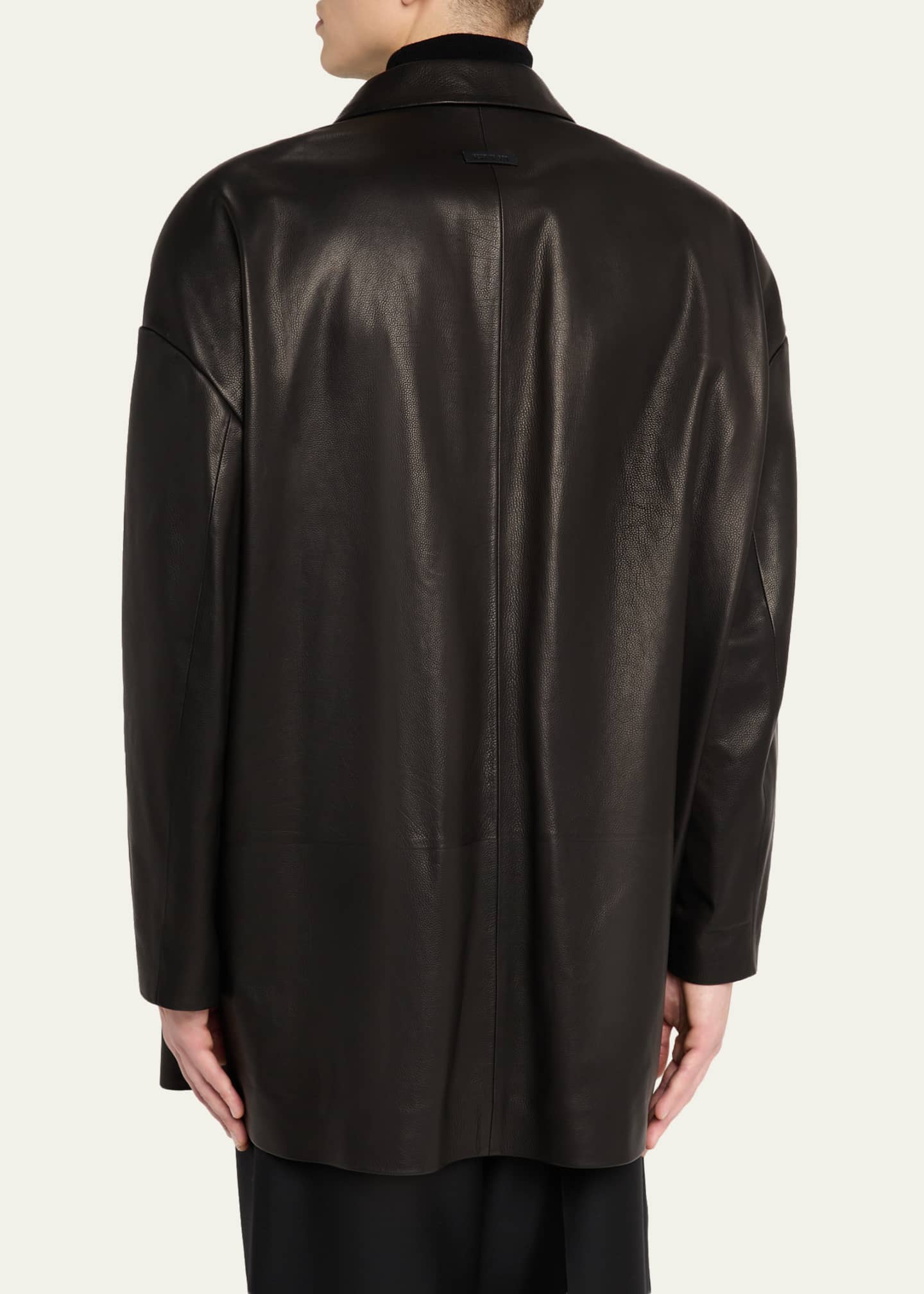Fear of God Men's Oversized Single-Breasted Leather Blazer