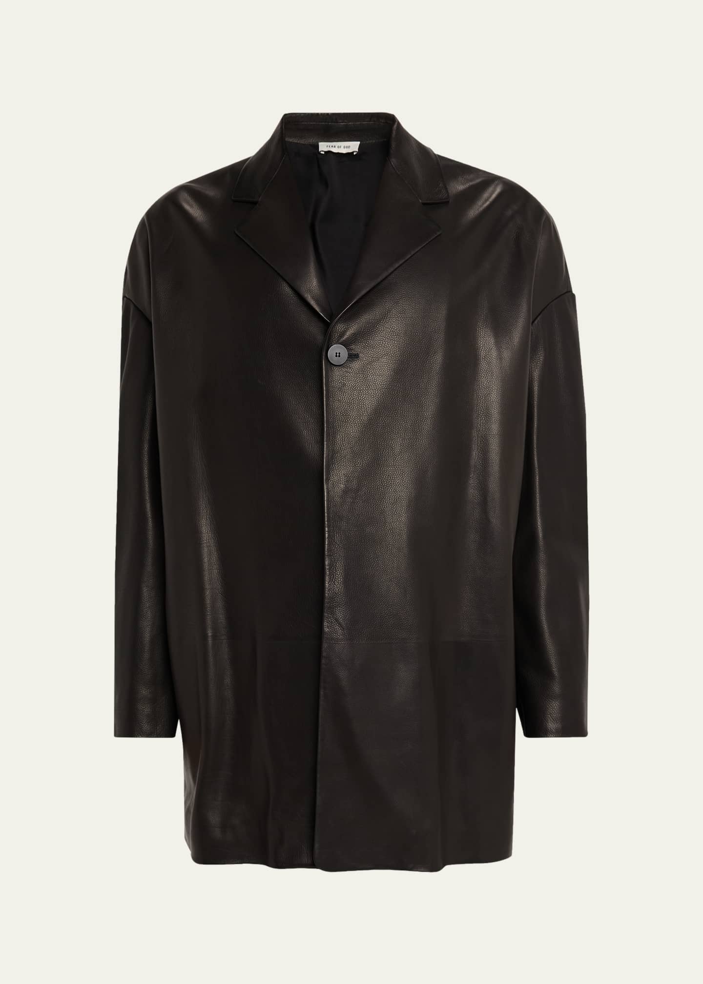 ジャケット・アウター Fear of god 7th leather blazer size 44 Fear of God Men's Oversized Single-Breasted Leather Blazer