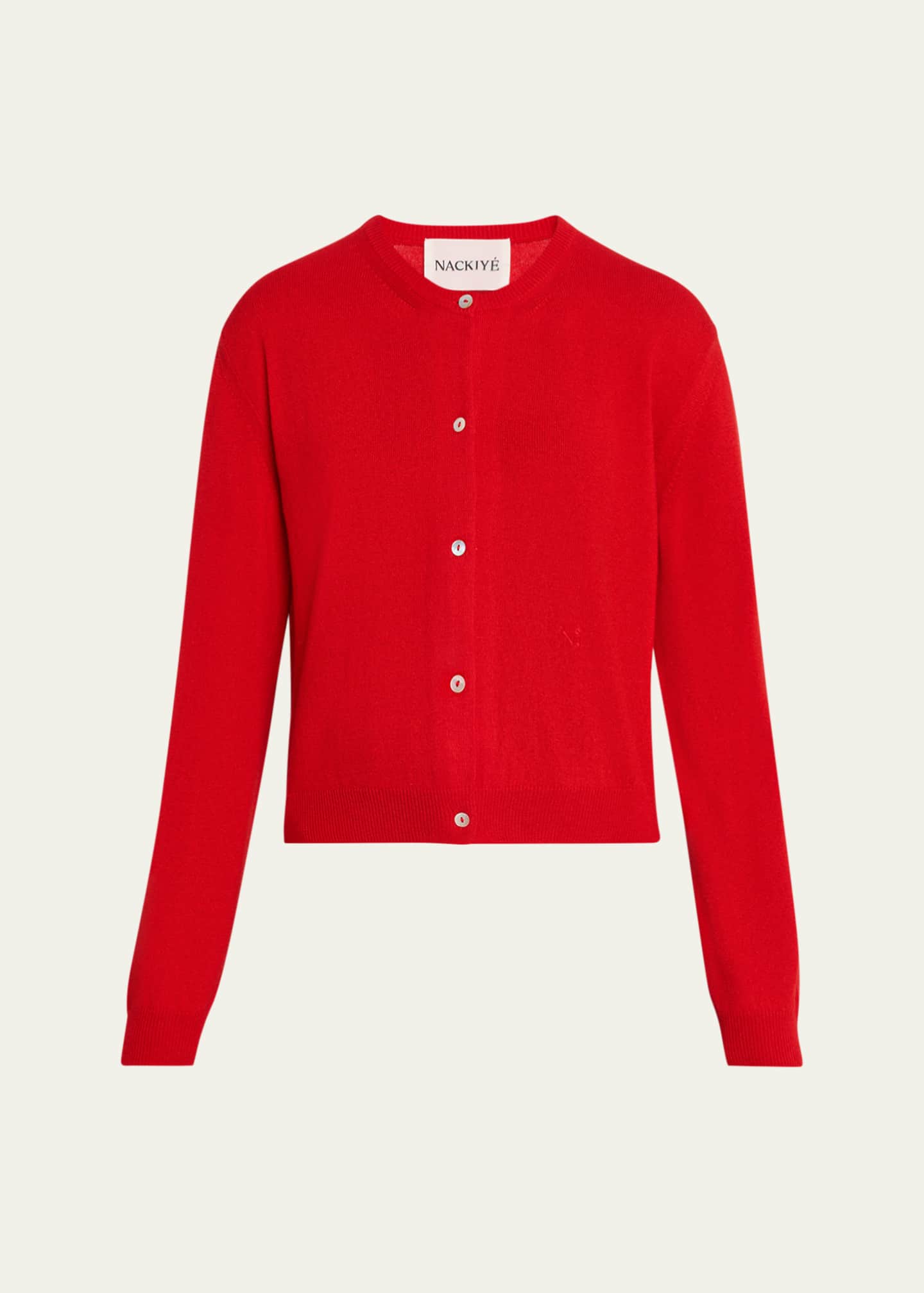 NACKIYE Seashell Cashmere Crewneck Cardigan - Bergdorf Goodman