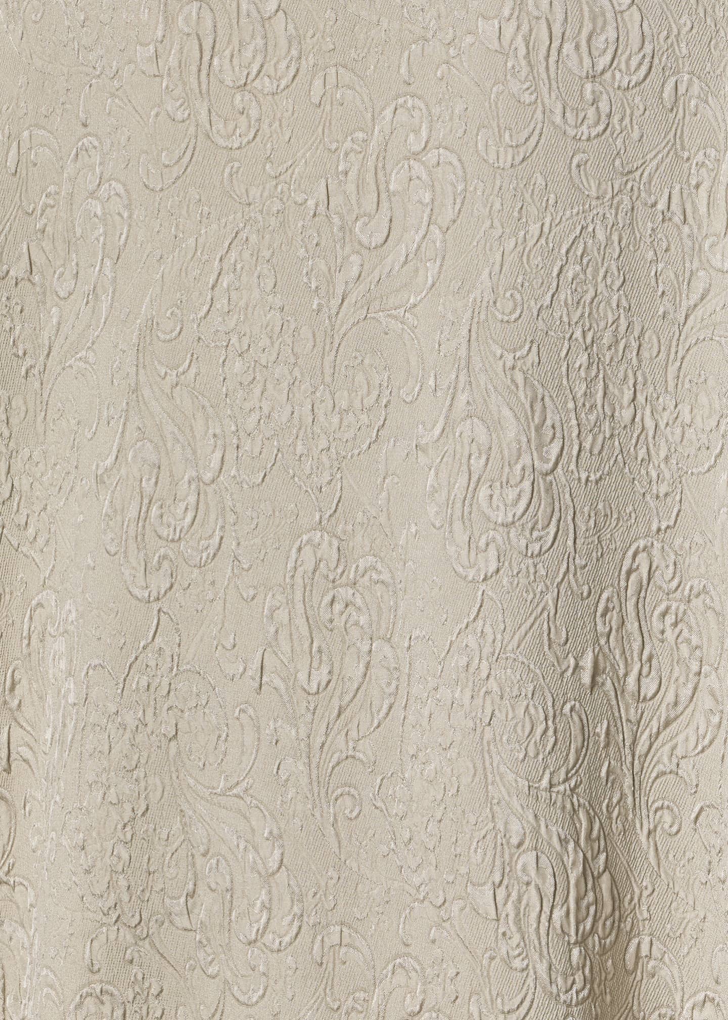 Eskandar Damask Cloque Wide Longer-Back Shirt With Collar (Mid Plus Length) Image 5 of 5