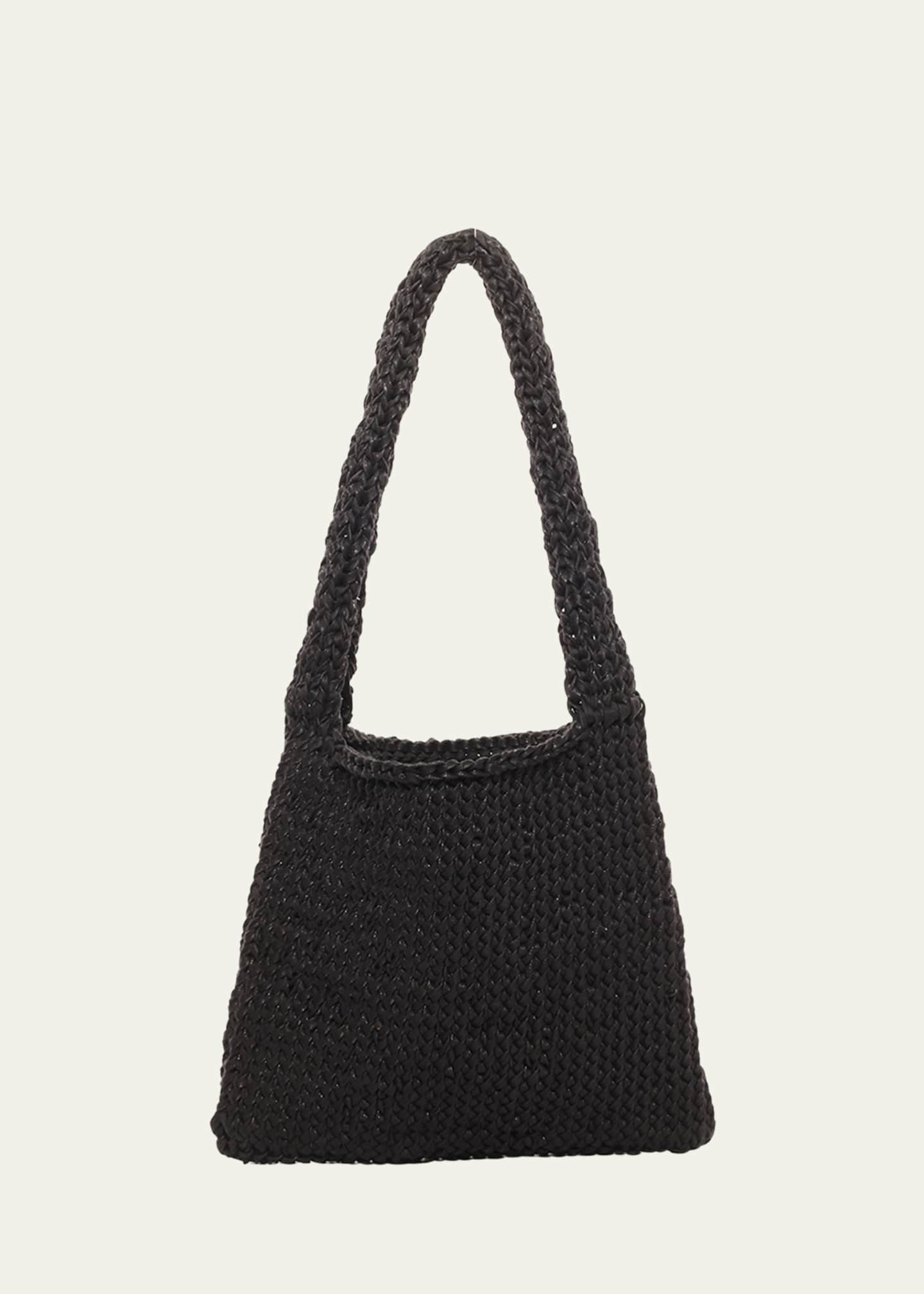 THE ROW Didion Woven Shoulder Bag in Waxed Cotton Image 1 of 2