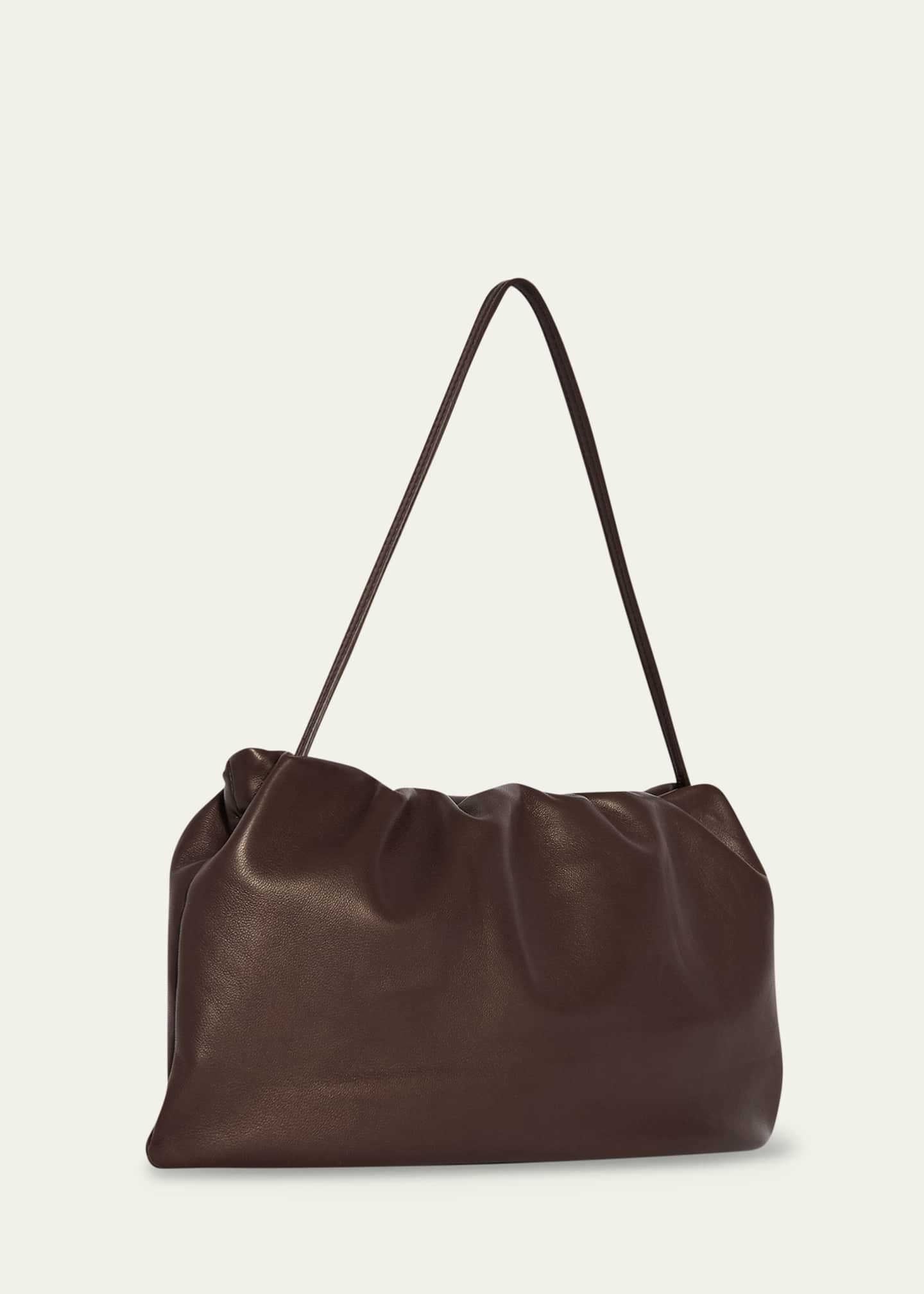 XL Bourse Shoulder Bag in Silk Leather