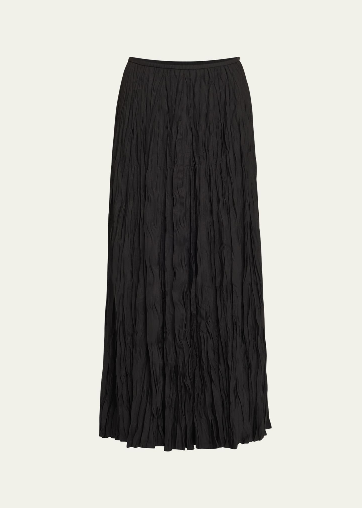 Lafayette 148 New York Crinkled A-Line Midi Skirt Image 1 of 5
