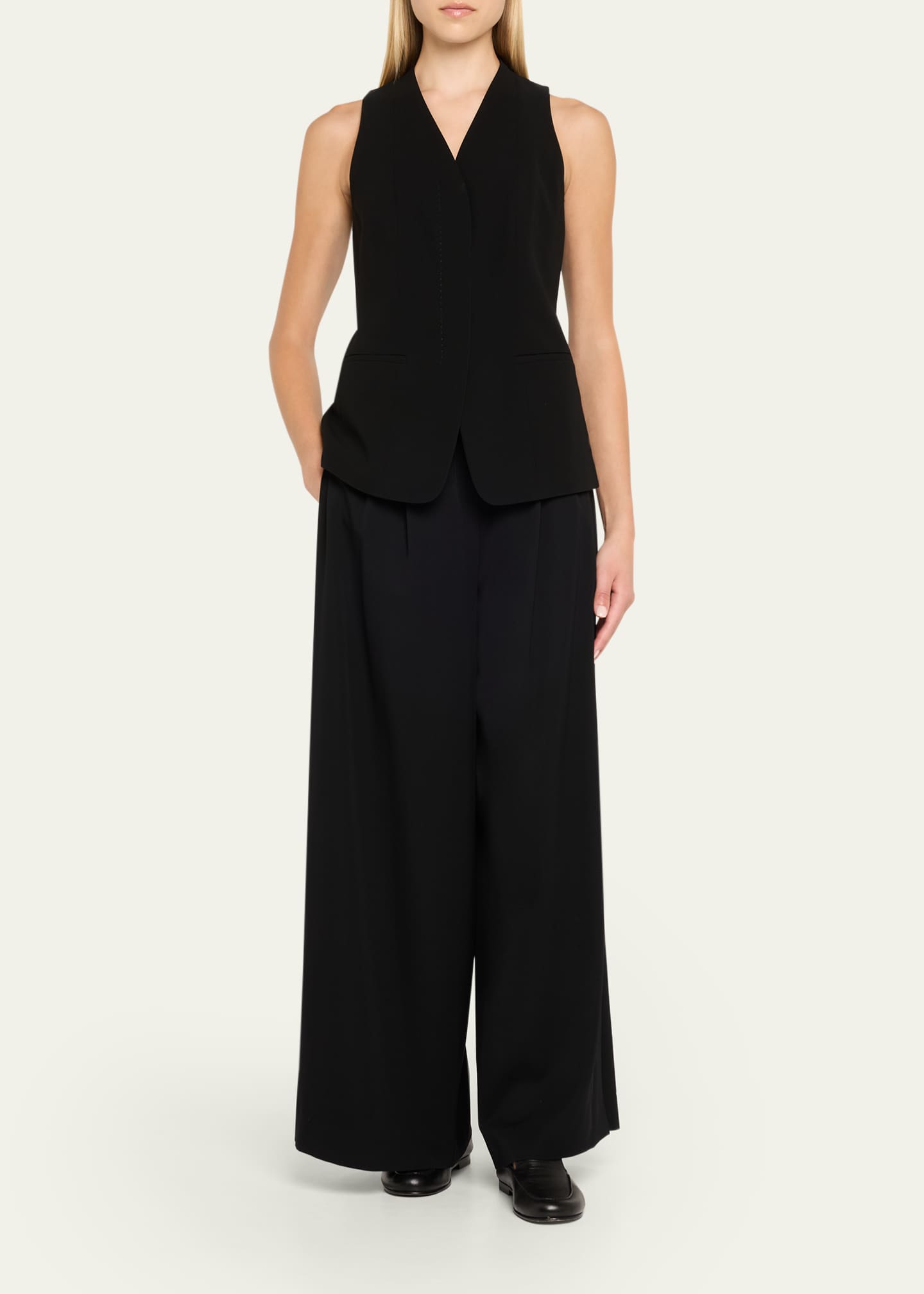 Lafayette 148 New York Tailored Finesse Crepe Vest Image 2 of 5