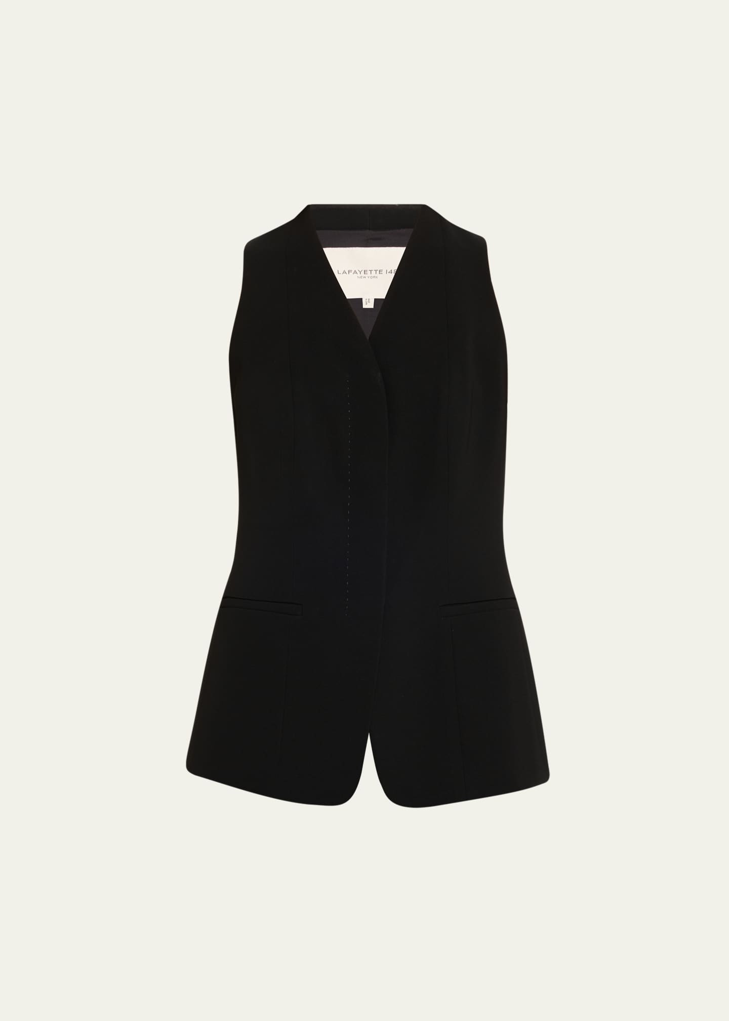 Lafayette 148 New York Tailored Finesse Crepe Vest Image 1 of 5