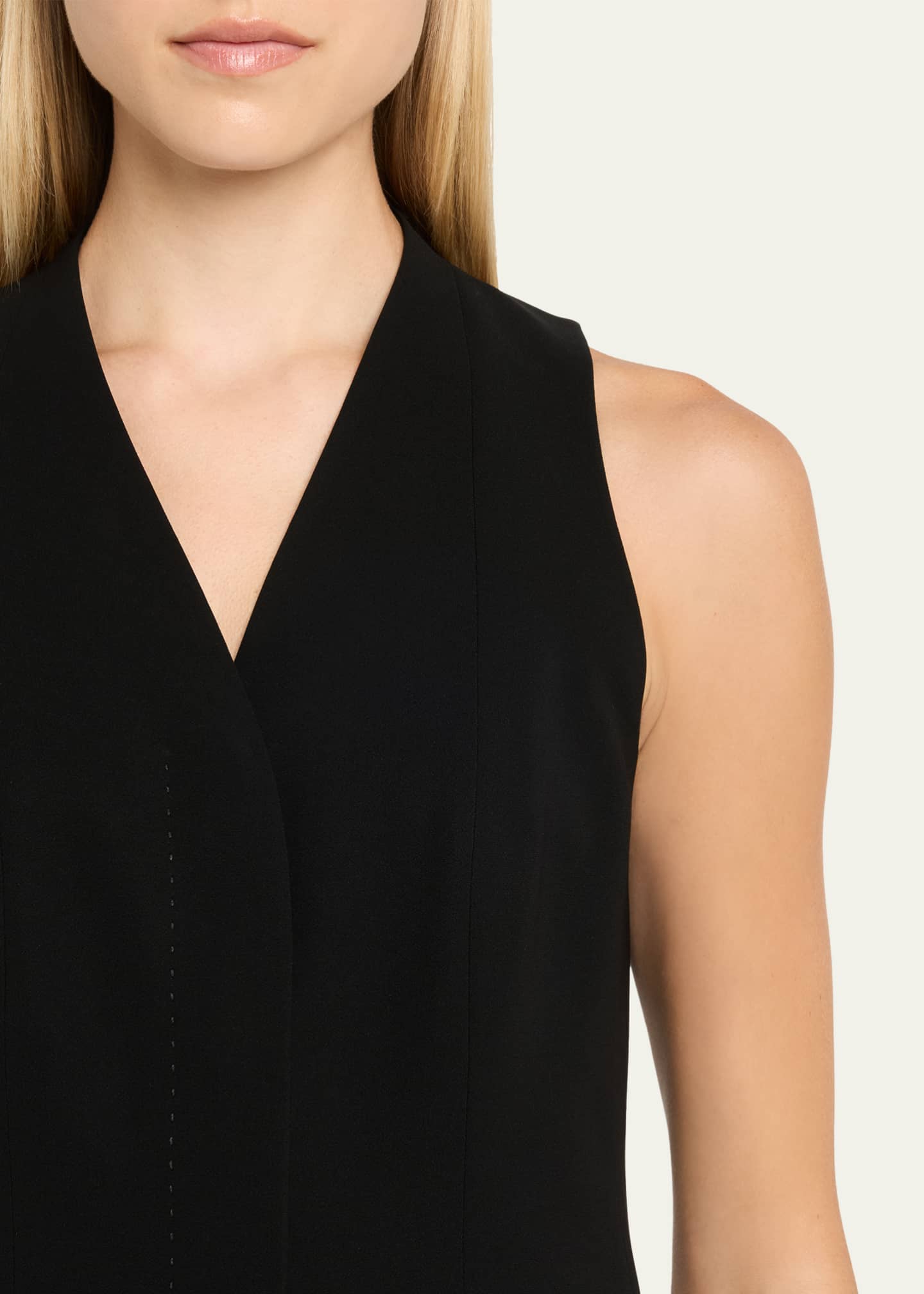Lafayette 148 New York Tailored Finesse Crepe Vest Image 5 of 5