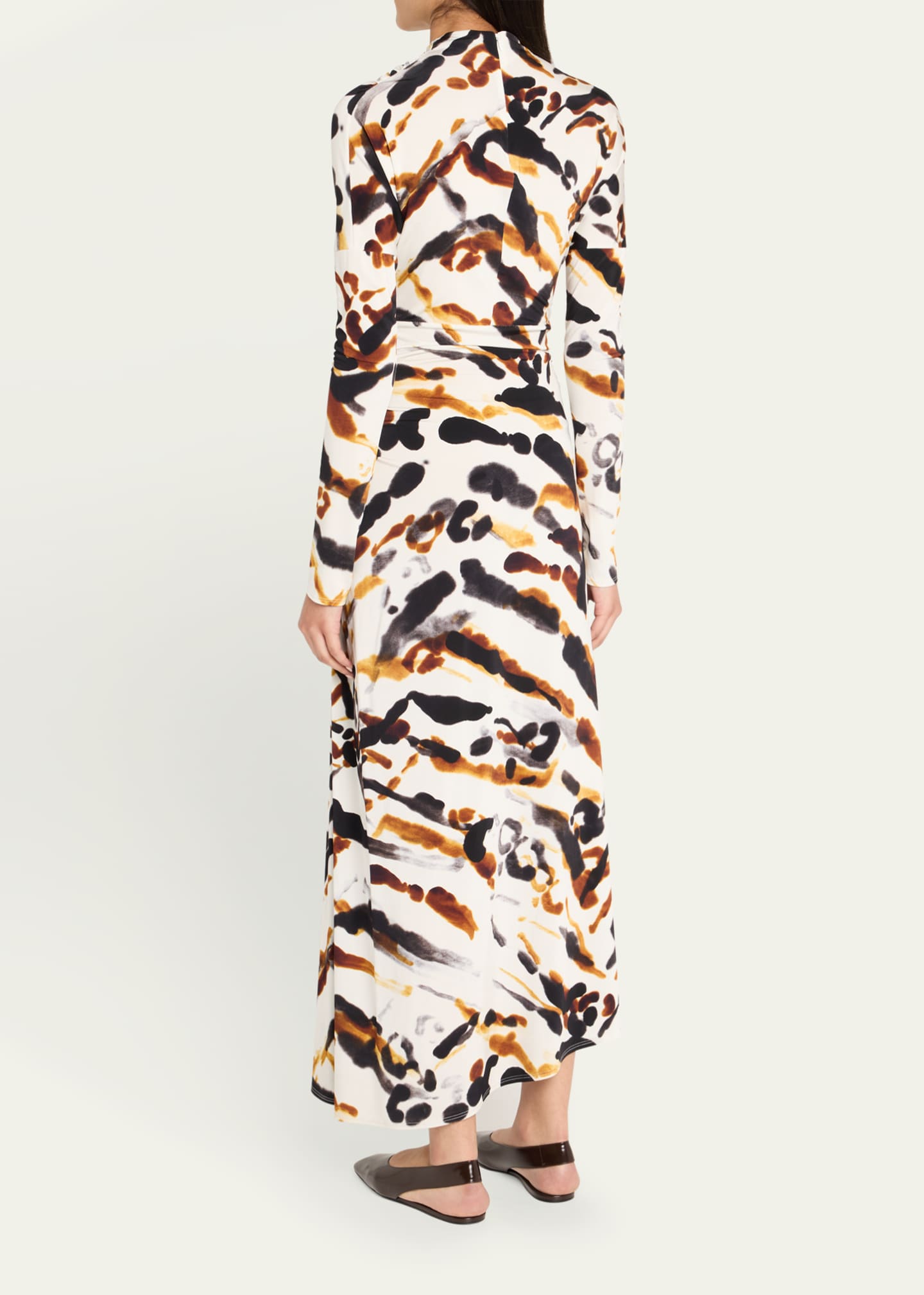 A.L.C. Women's Lia Jersey Printed Maxi Dress Black/Camel