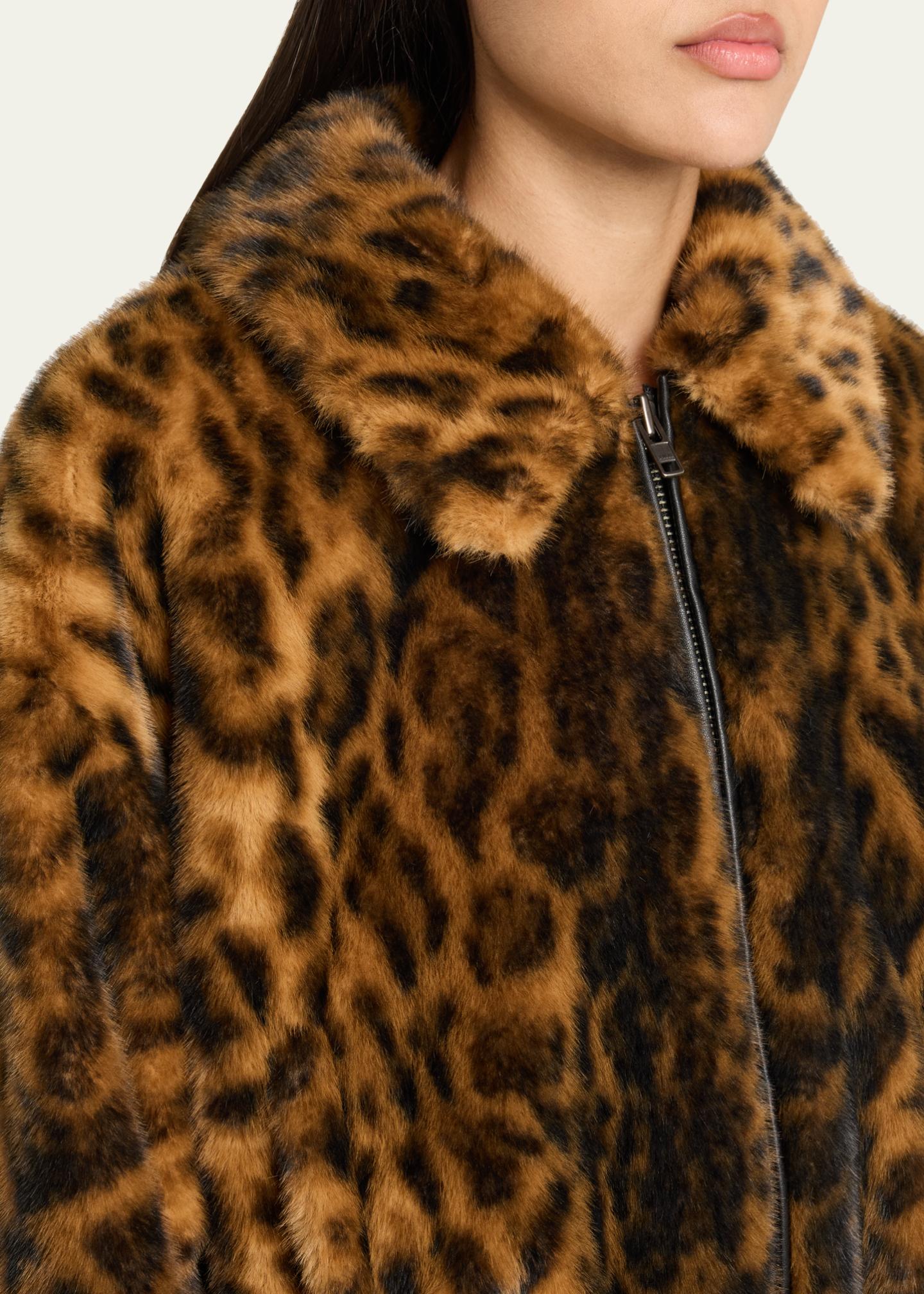A.L.C. Esme Leopard Faux Fur Jacket - Bergdorf Goodman