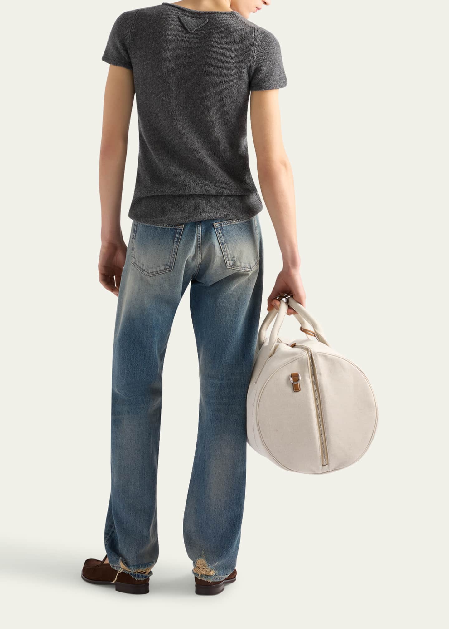 Prada Men's Distressed Denim Pants Image 3 of 5