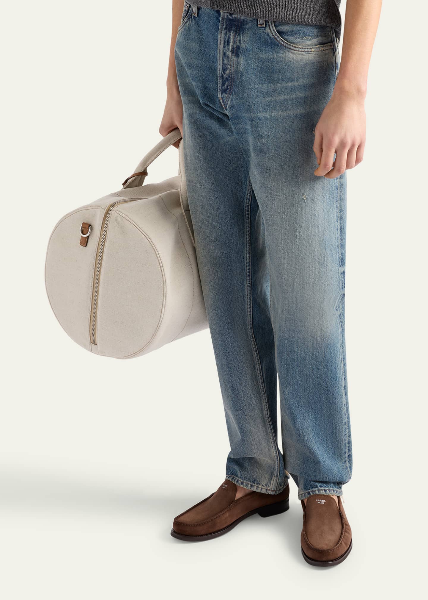 Prada Men's Distressed Denim Pants Image 4 of 5