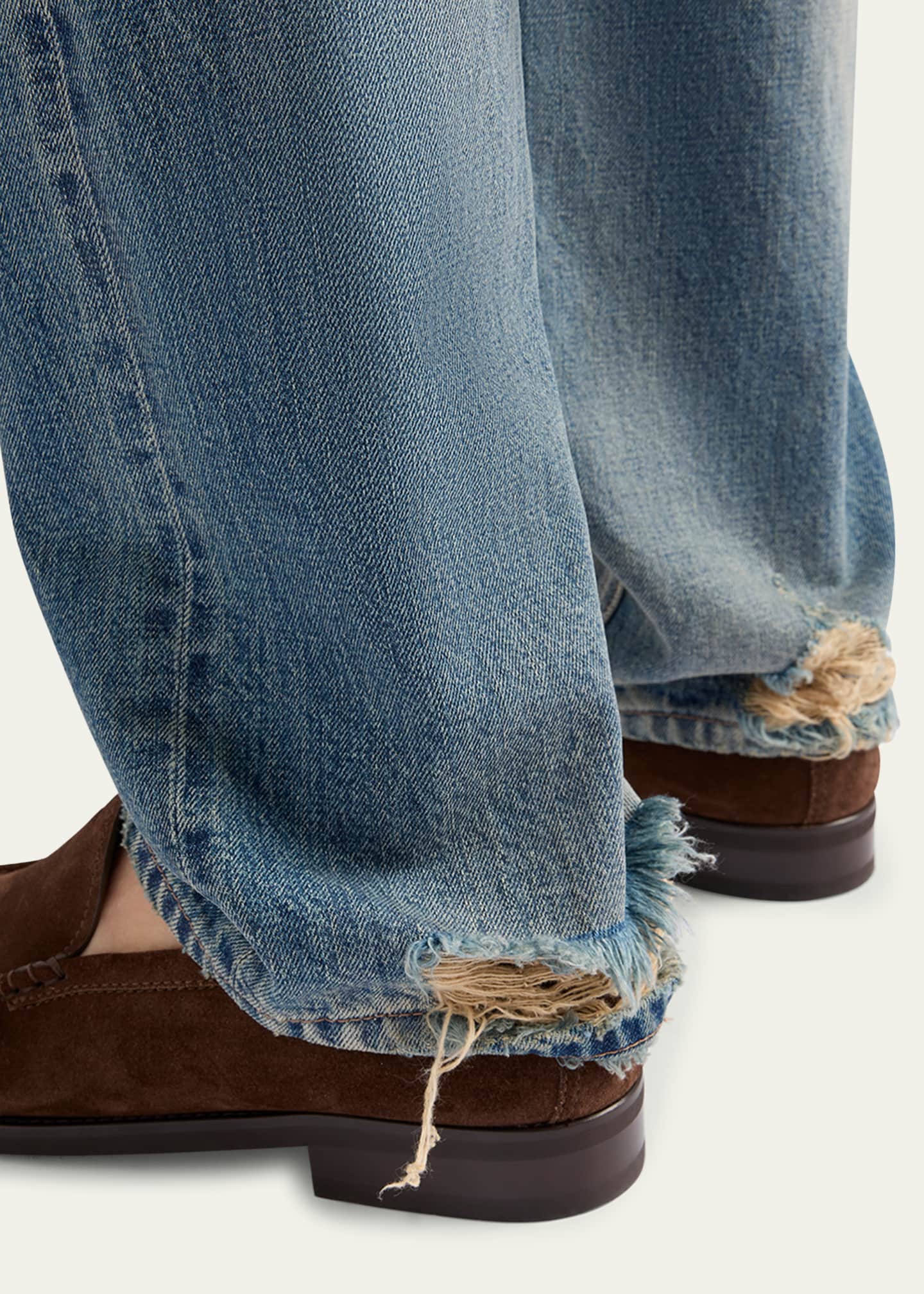Prada Men's Distressed Denim Pants Image 5 of 5