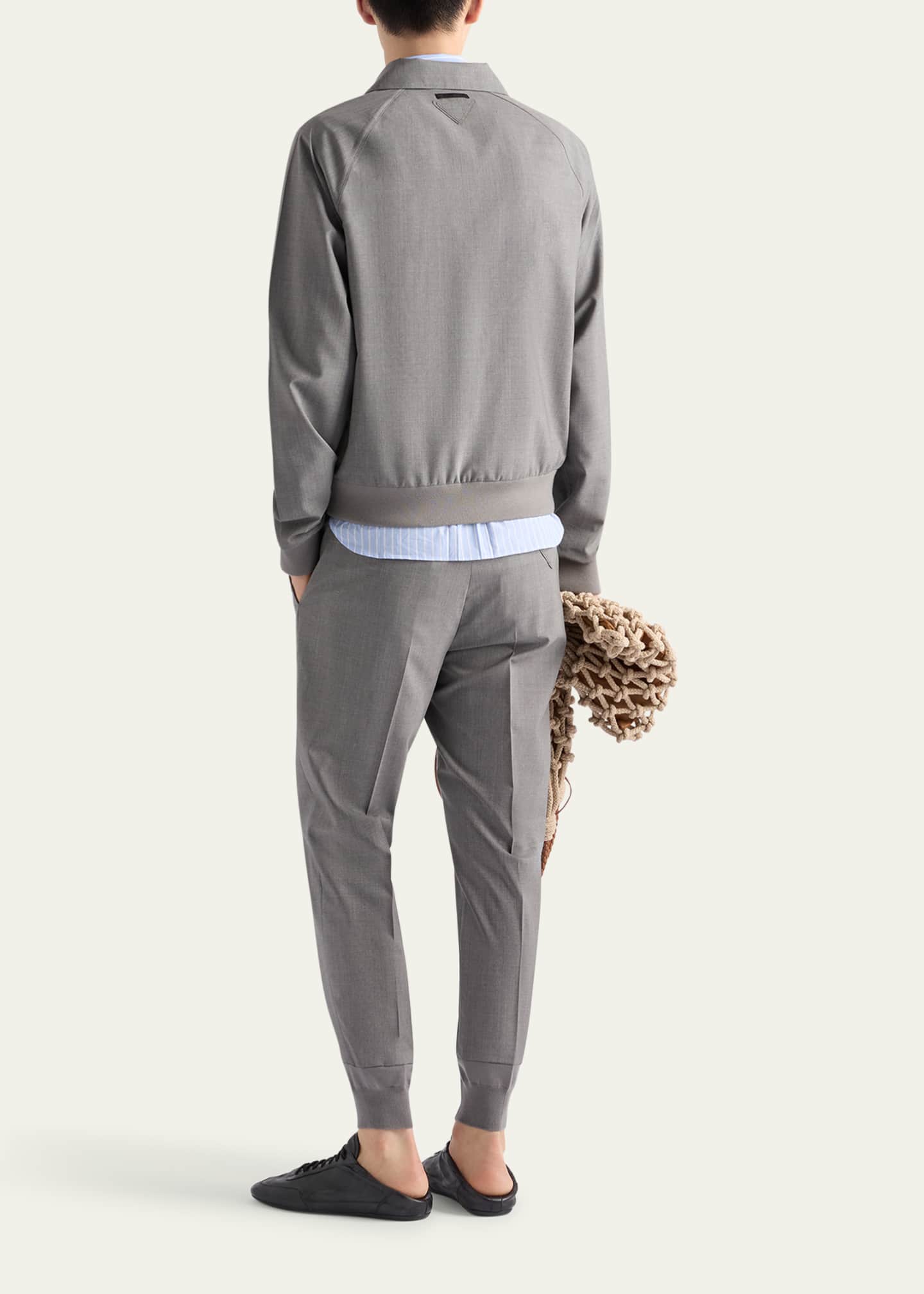 Prada Men's Wool Zip-Front Jacket Image 3 of 4