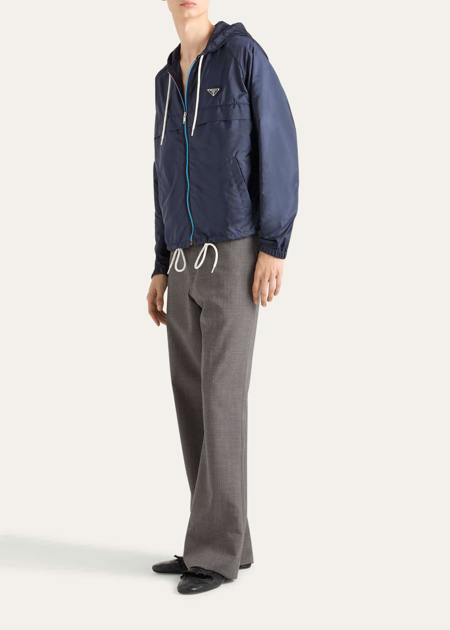 Prada Men's Re-Nylon Hooded Jacket Image 2 of 4