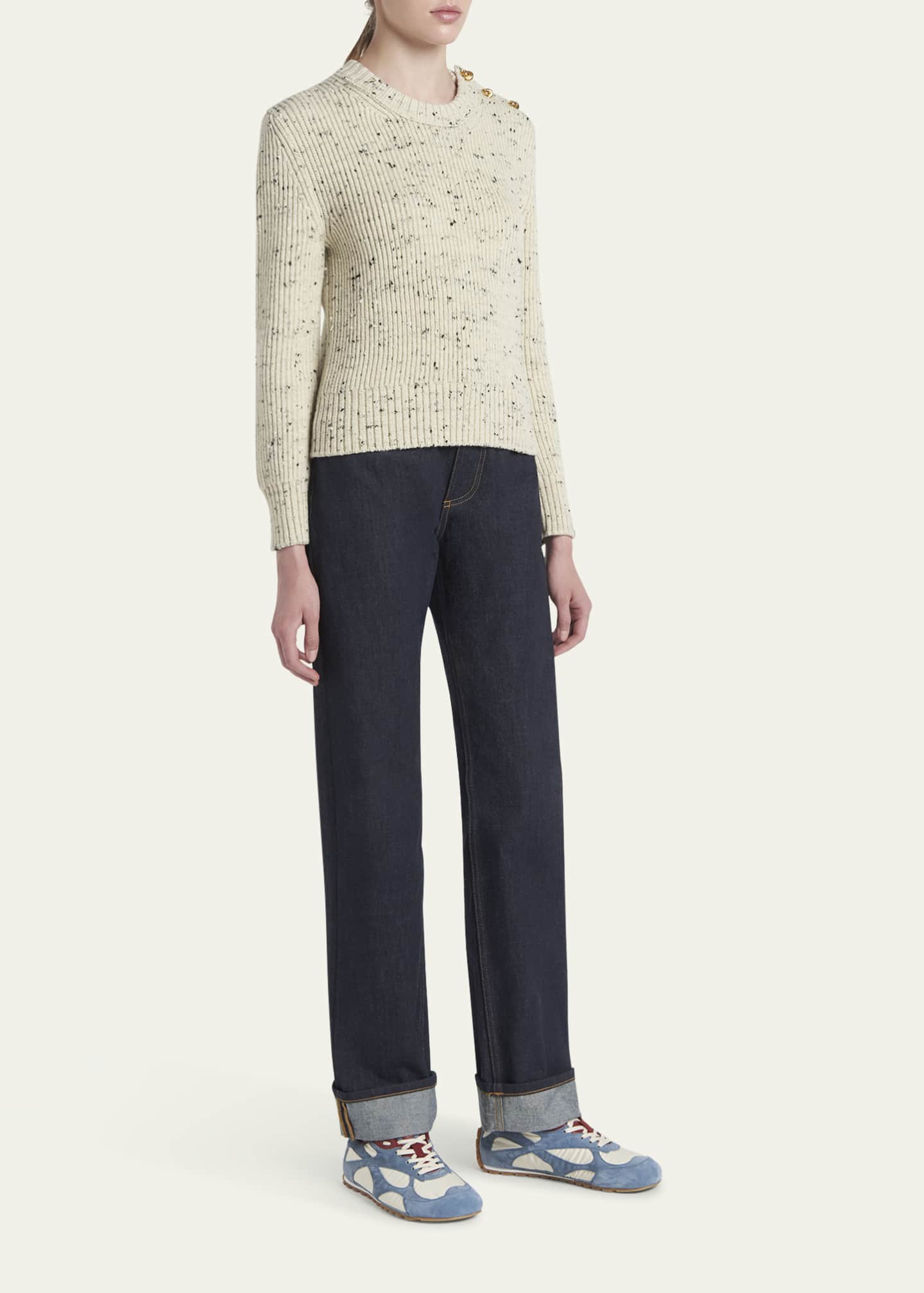 BOTTEGA VENETA / シューズ/39/GRN/PLANK/プランク/ストレッチニット Bottega Veneta Orbit Lite Lace-Up Suede and Nylon Sneakers