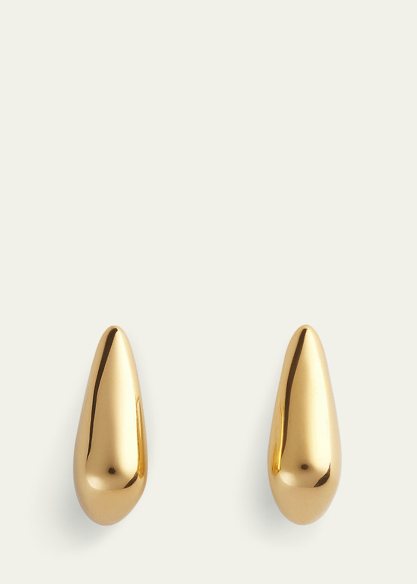 Bottega Veneta Gold Finish Sculpted Earrings Image 3 of 3