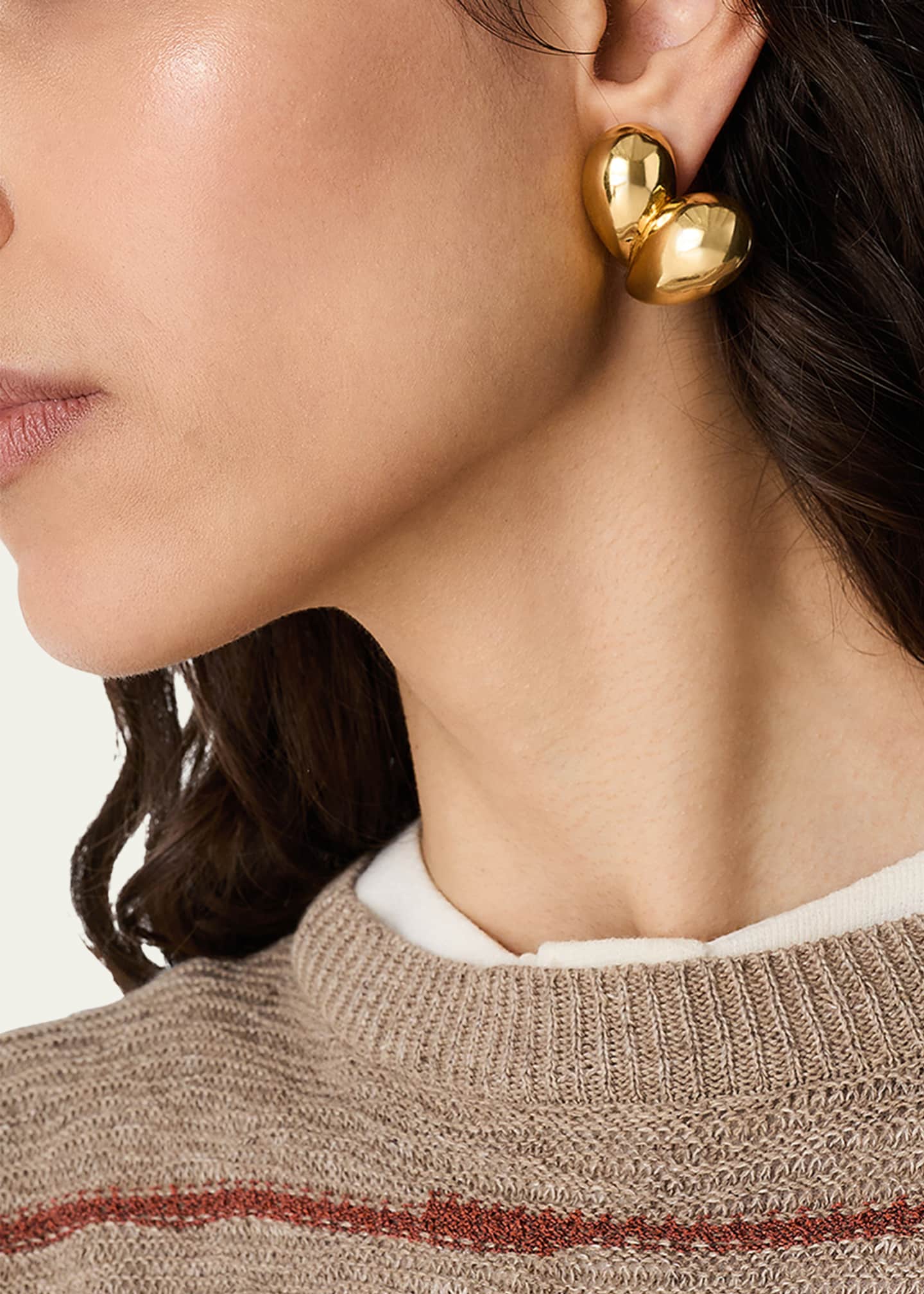 Bottega Veneta Heart Clip Earrings - Bergdorf Goodman