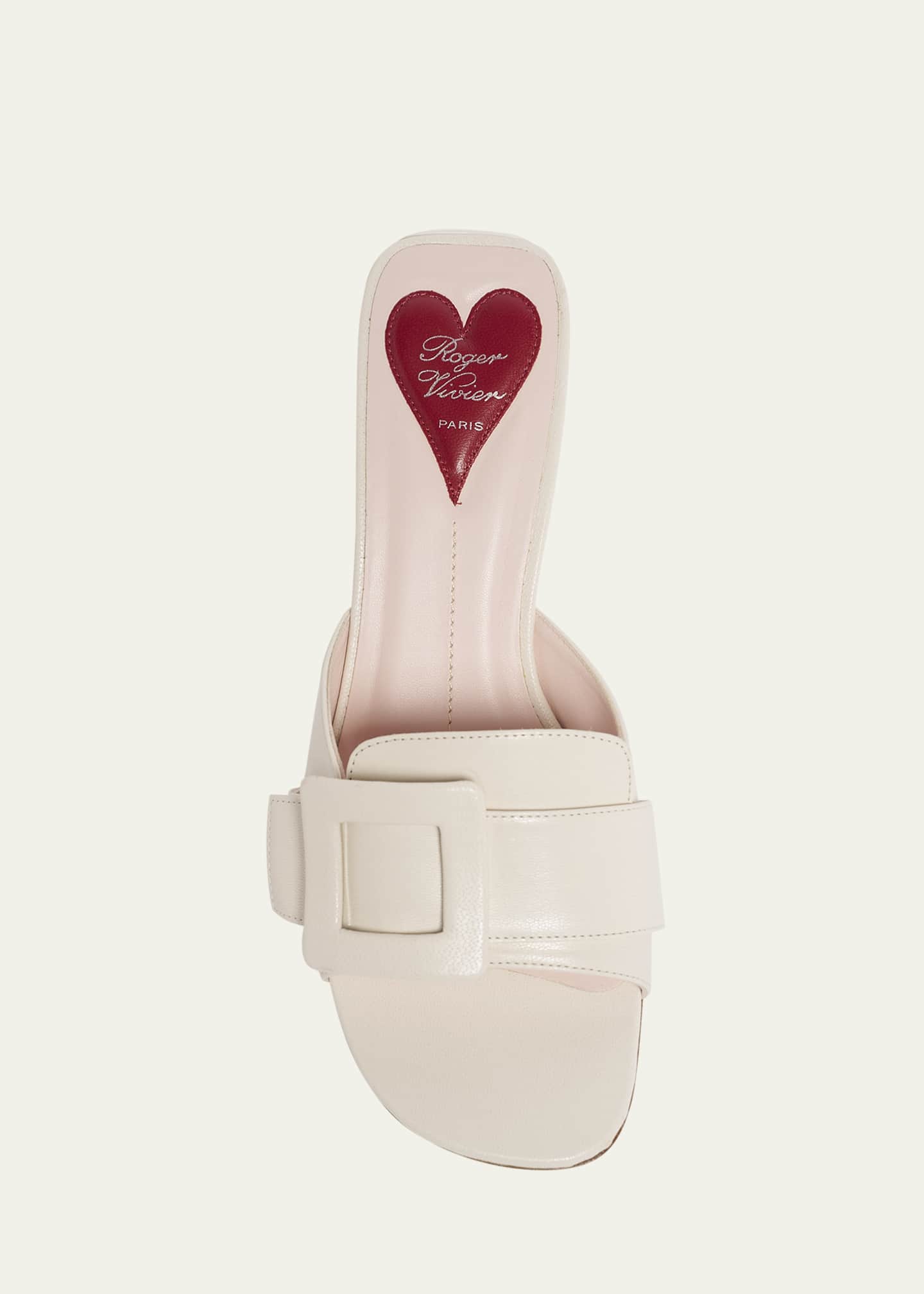 サンダル・ミュール Roger Vivier 'New l Buckle' mules Roger Vivier Patent Leather Buckle Mule Sandals - Bergdorf