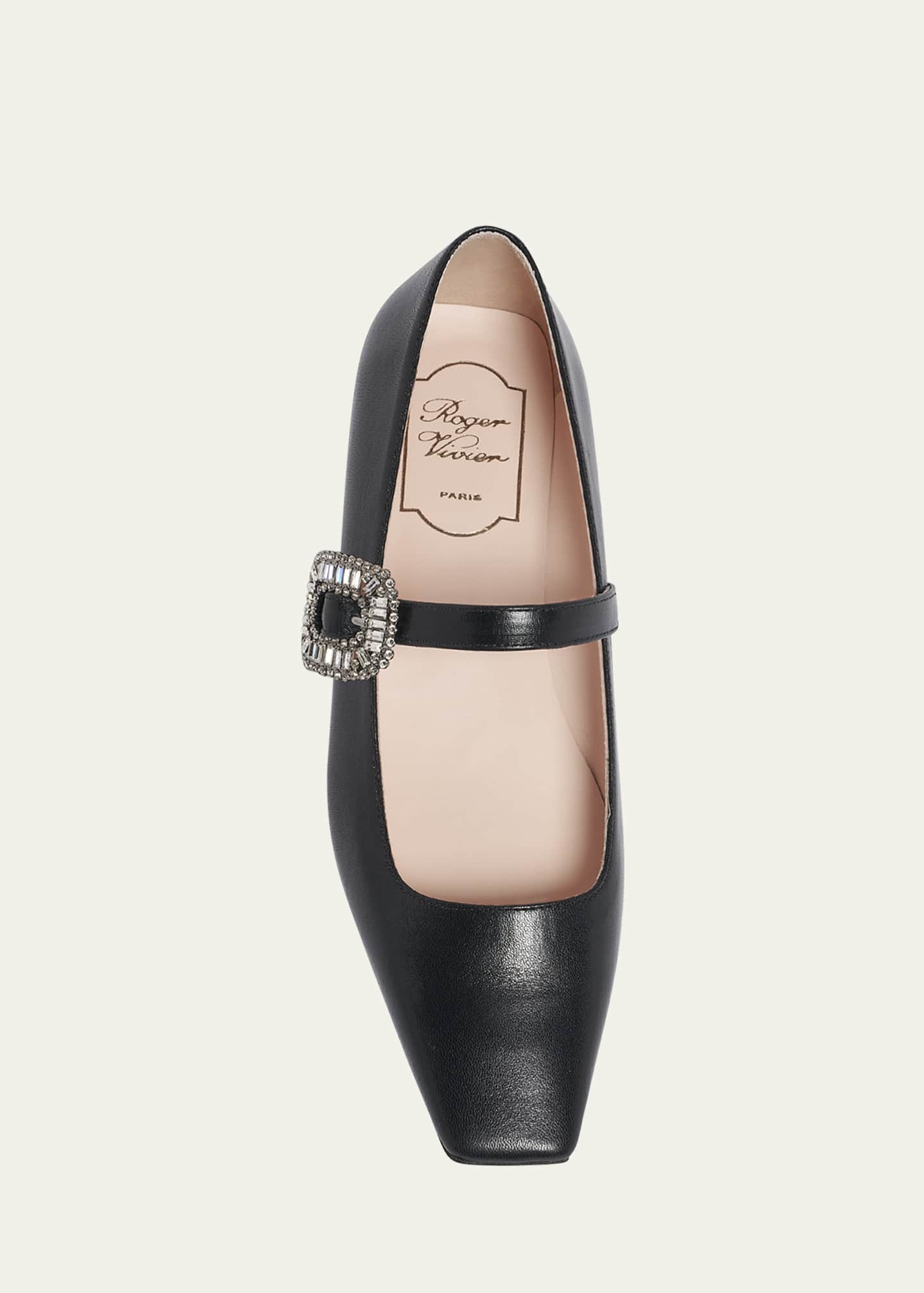 Roger Vivier Belle Mini Strass Babies Mary Jane Ballerina Flats