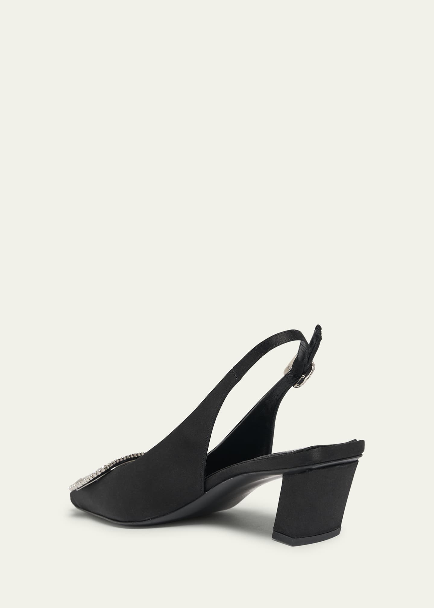 Roger Vivier Belle Vivier Crystal Buckle Slingback Pumps