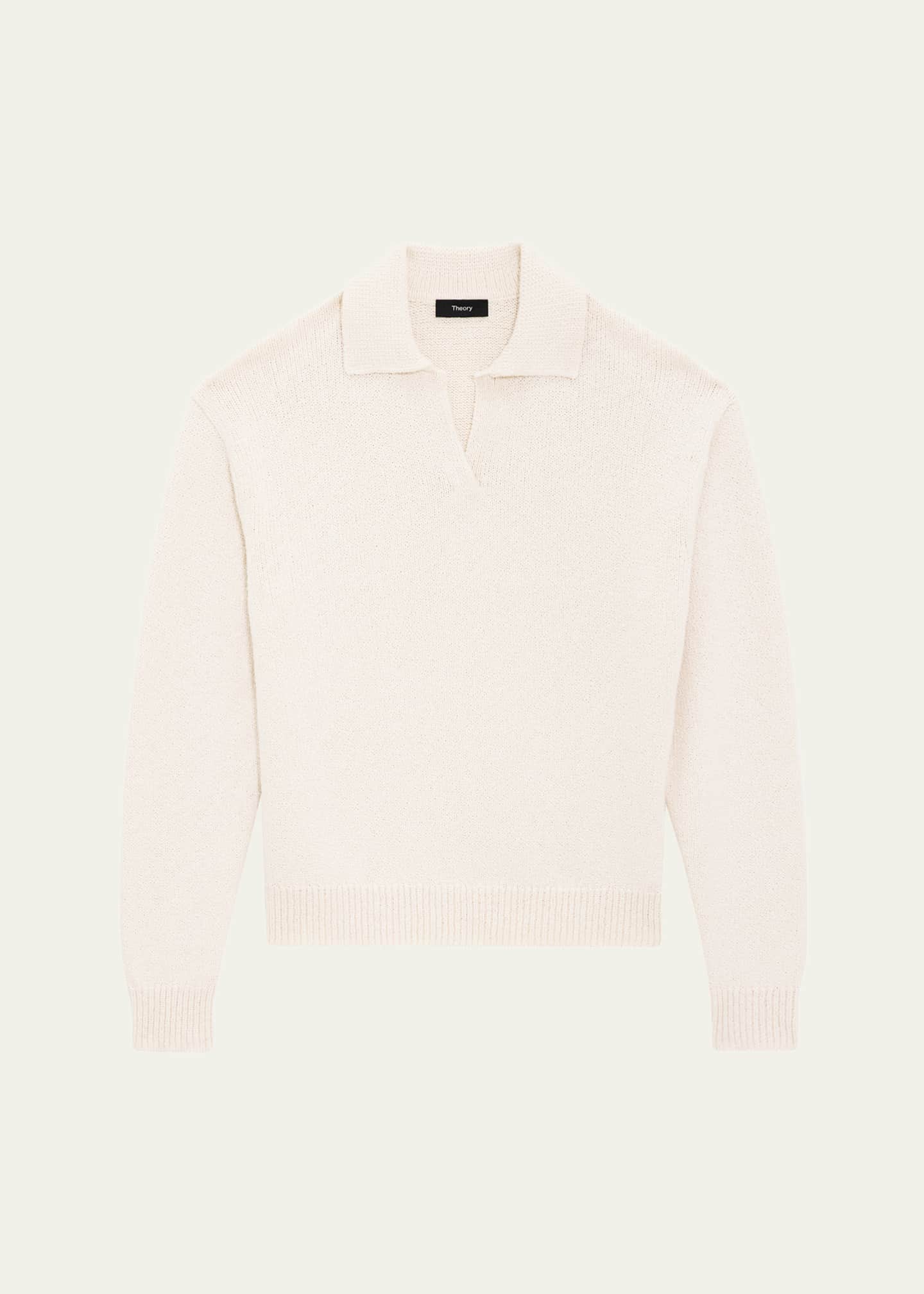 Theory Wave Bouclé Polo Sweater Image 1 of 5