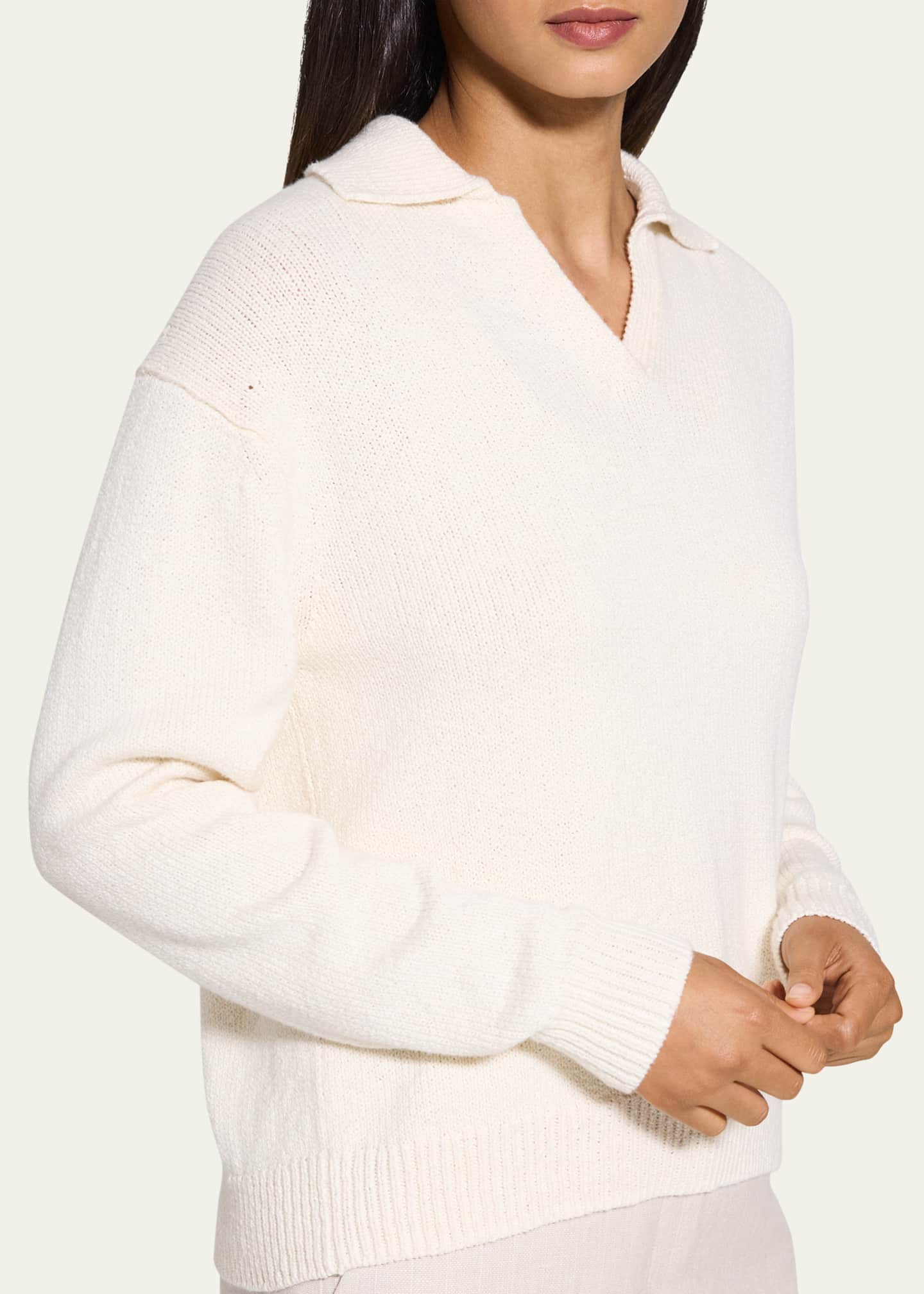 Theory Wave Bouclé Polo Sweater Image 5 of 5