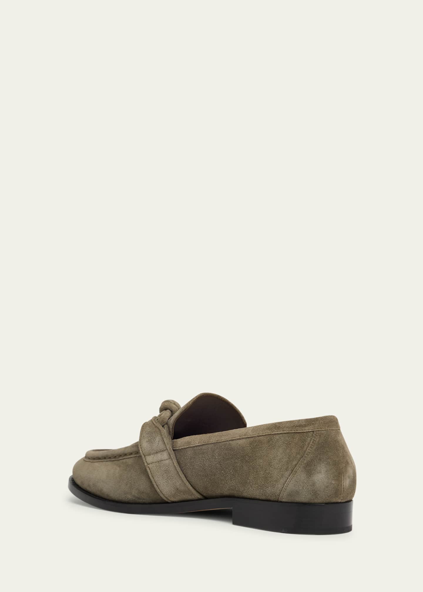 Bottega Veneta Men's Astaire Knot Suede Loafers Image 4 of 6