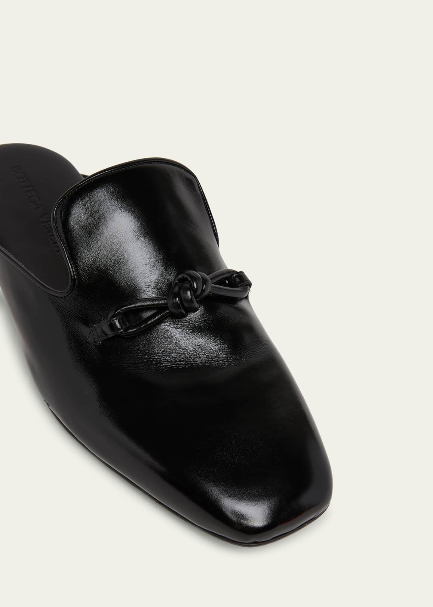 BOTTEGA VENETA ミュール Bottega Veneta Men's Roma Shiny Leather Knot Mules - Bergdorf Goodman