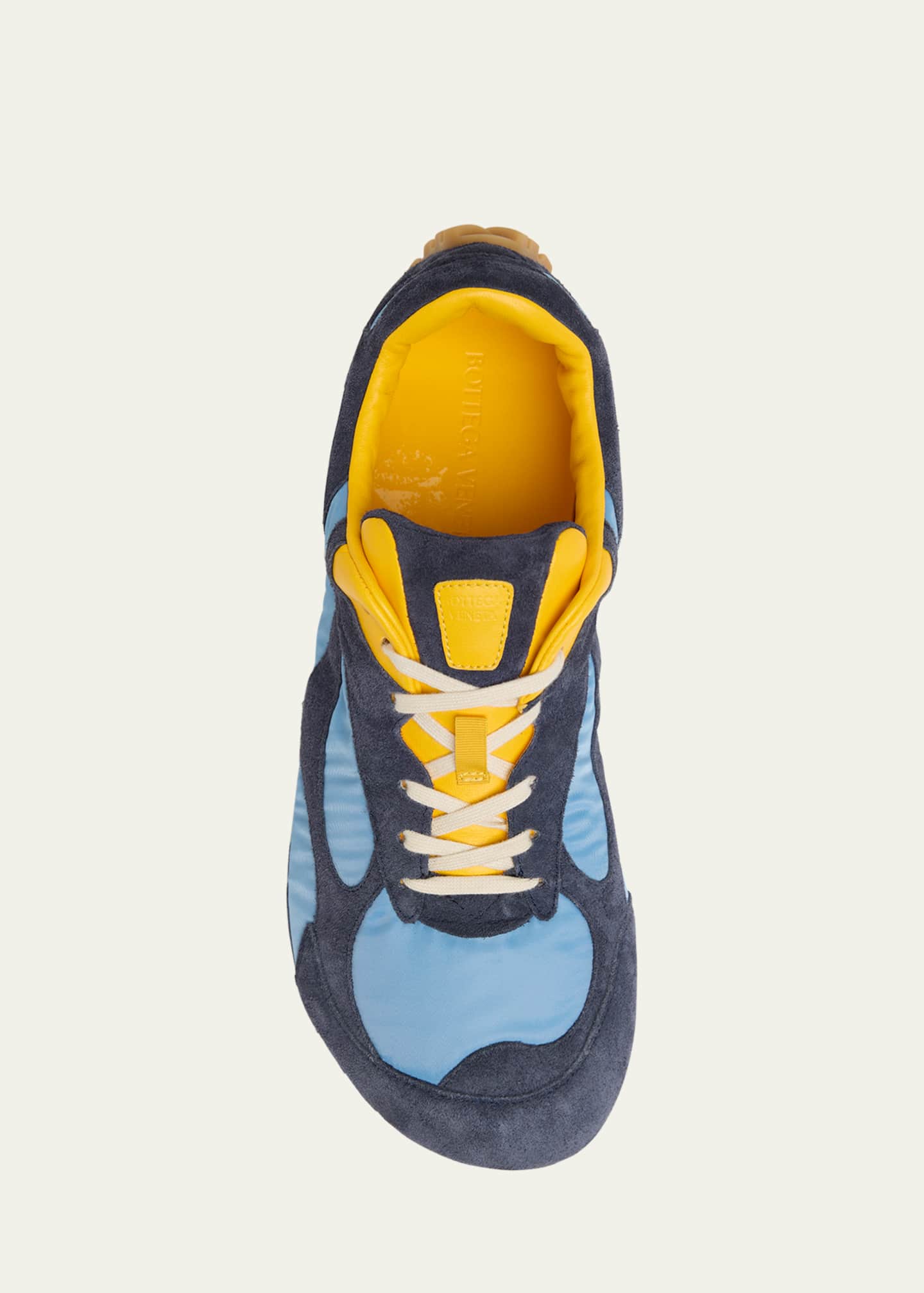 Bottega Veneta Men's Orbit Flash Nylon and Suede Low-Top Sneakers Image 6 of 6