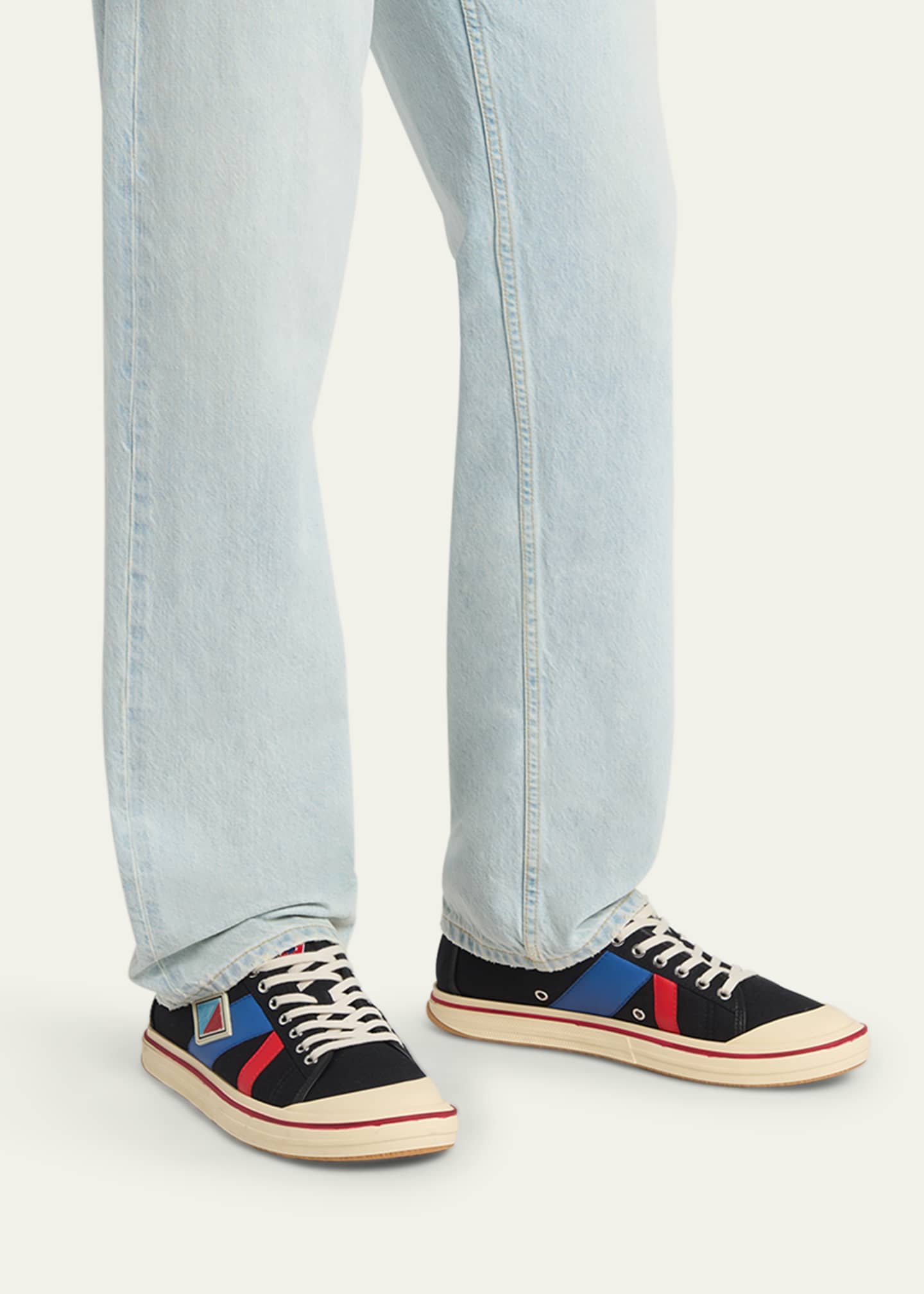 Bottega Veneta Men's Eliot Canvas Low-Top Sneakers Image 2 of 6