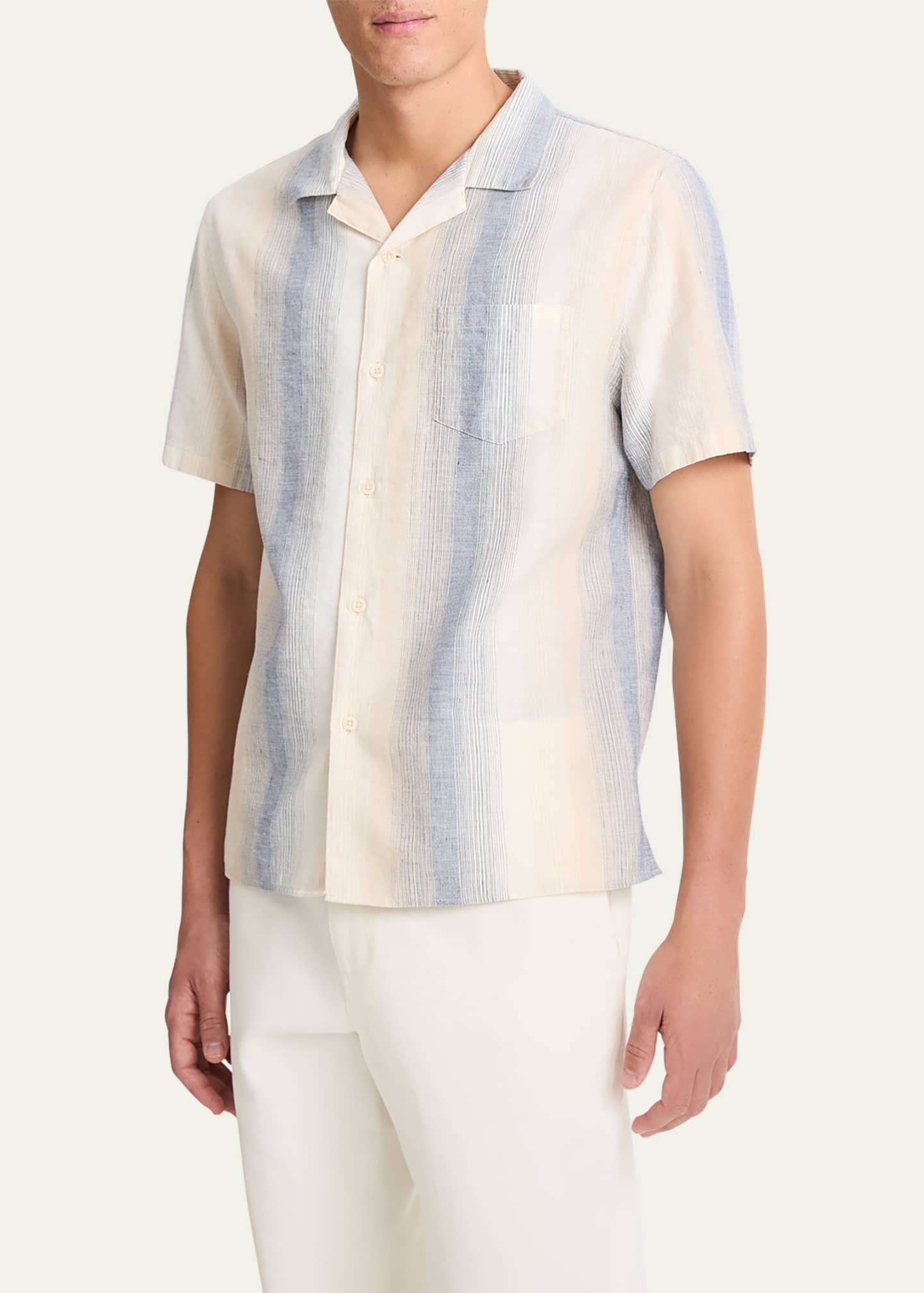 Vince Men's Striped Cabana Shirt Image 4 of 4
