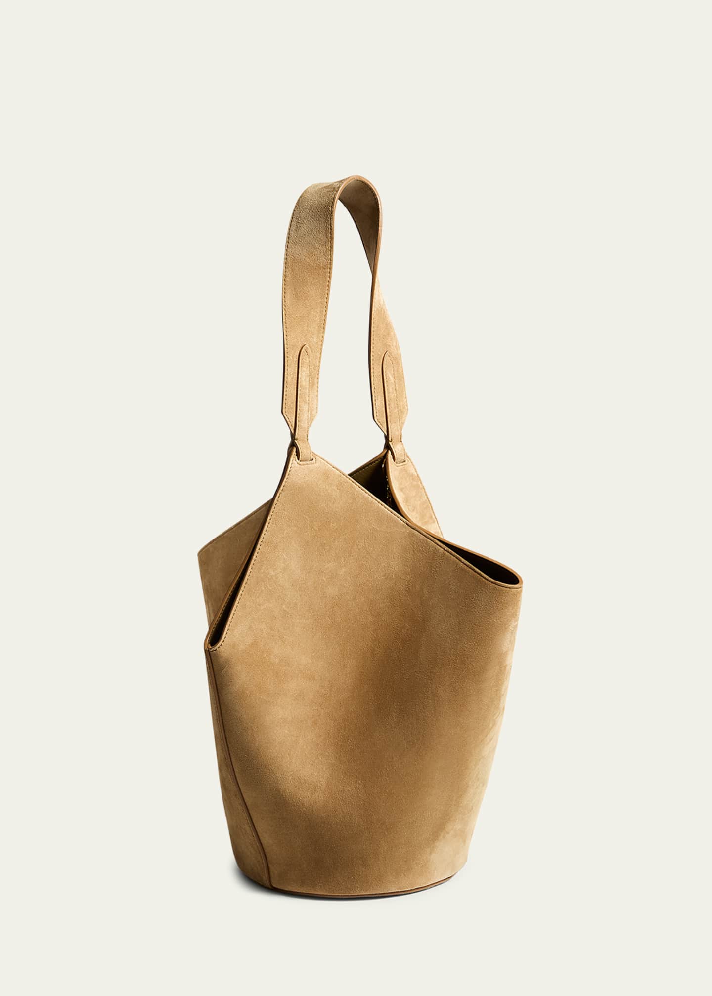 Khaite Lotus Small Suede Tote Bag Image 2 of 3
