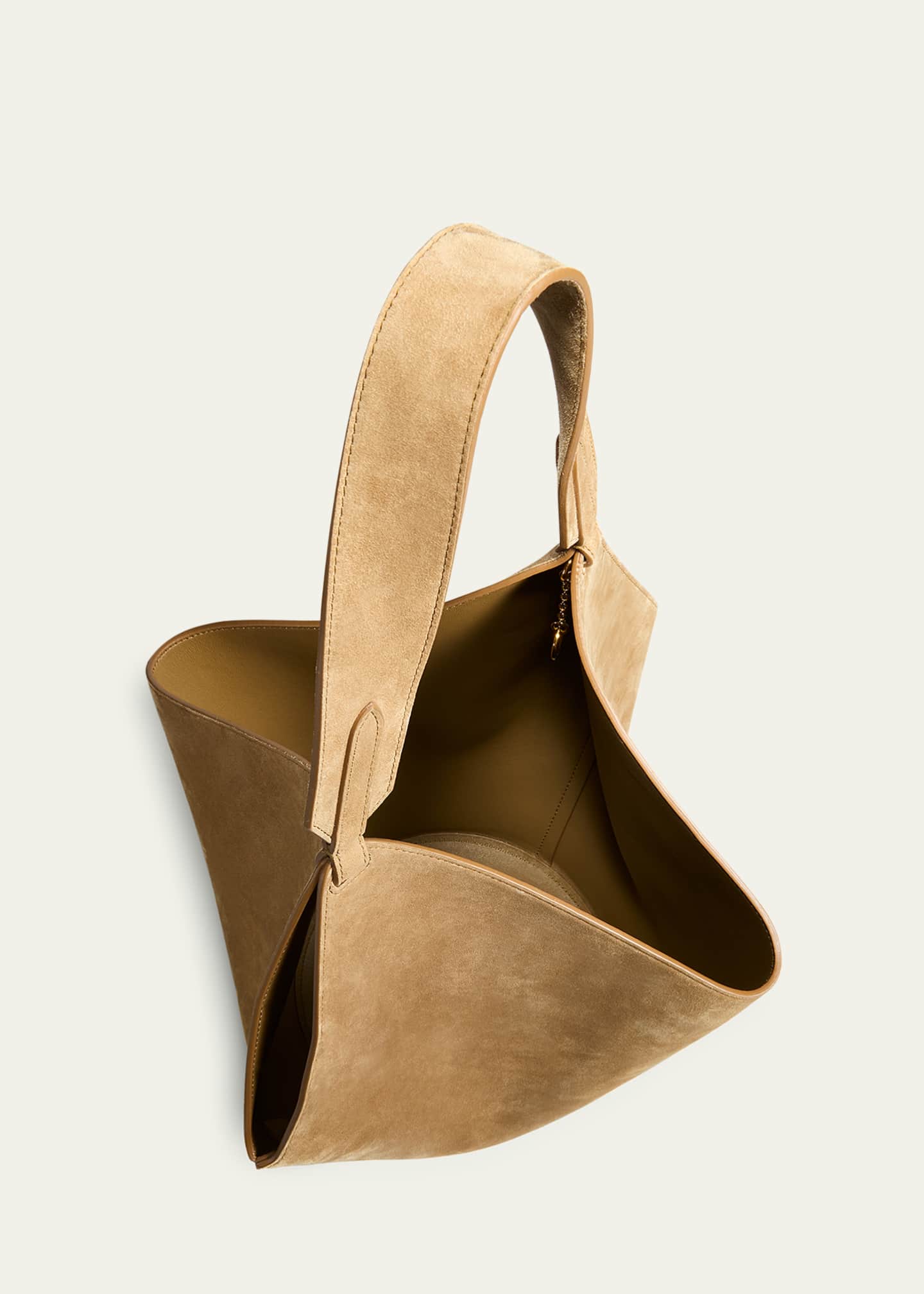 Khaite Lotus Small Suede Tote Bag Image 3 of 3