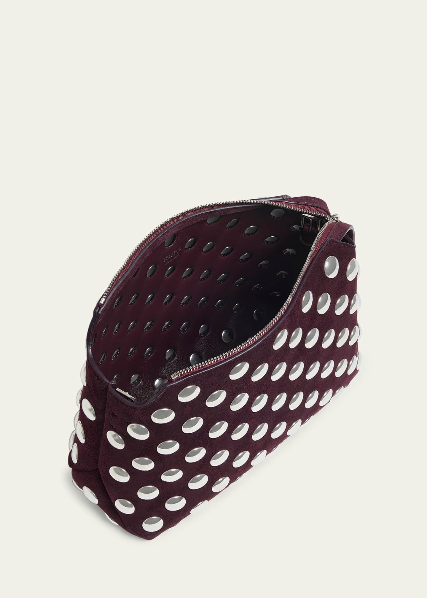 Khaite Lina Medium Studded Suede Crossbody Bag Image 3 of 3
