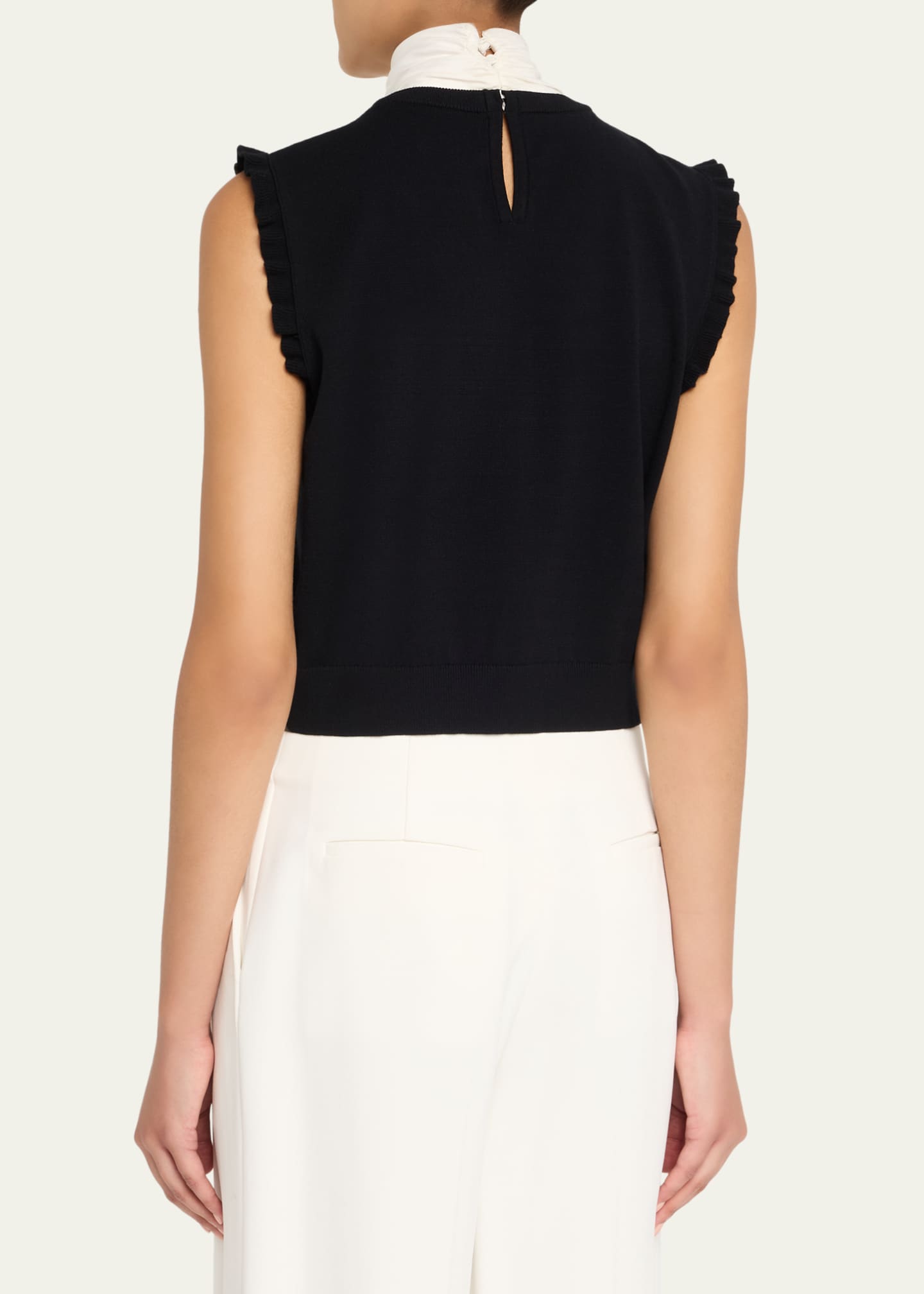 Cinq a Sept Chiara Sleeveless Tie-Neck Top Image 3 of 5