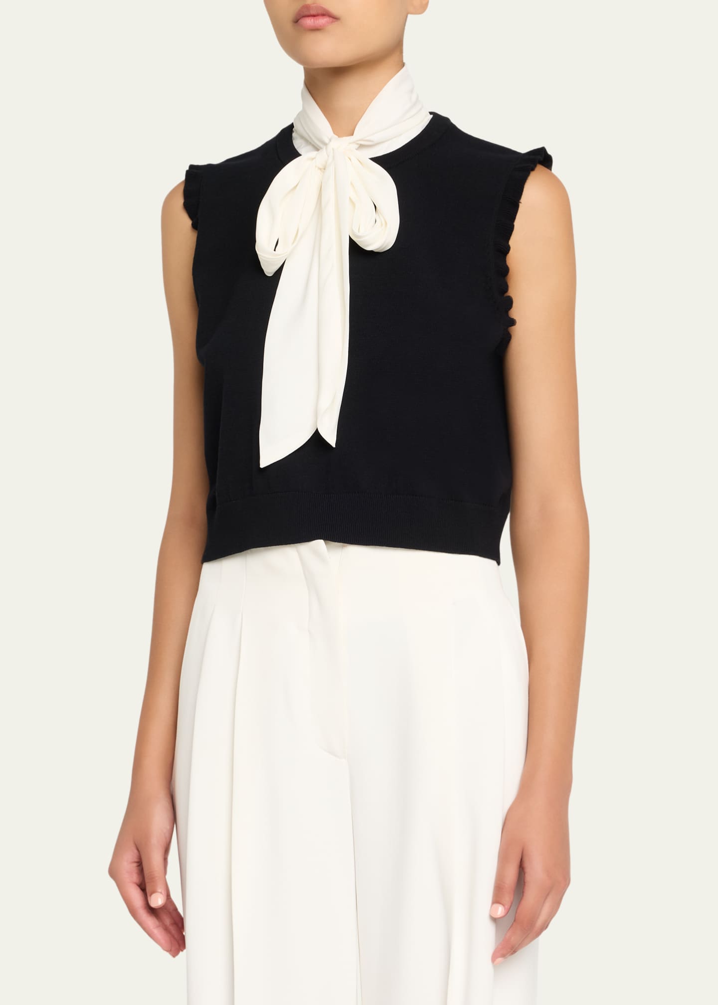 Cinq a Sept Chiara Sleeveless Tie-Neck Top Image 4 of 5