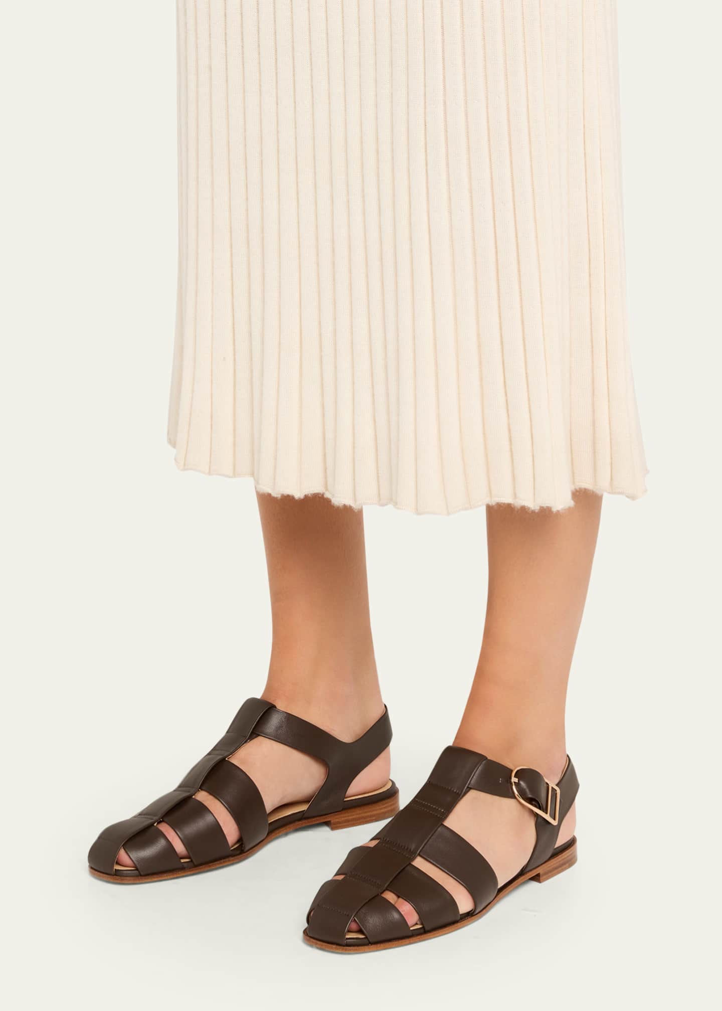 Gabriela Hearst Lynn Leather Fisherman Sandals Image 2 of 6
