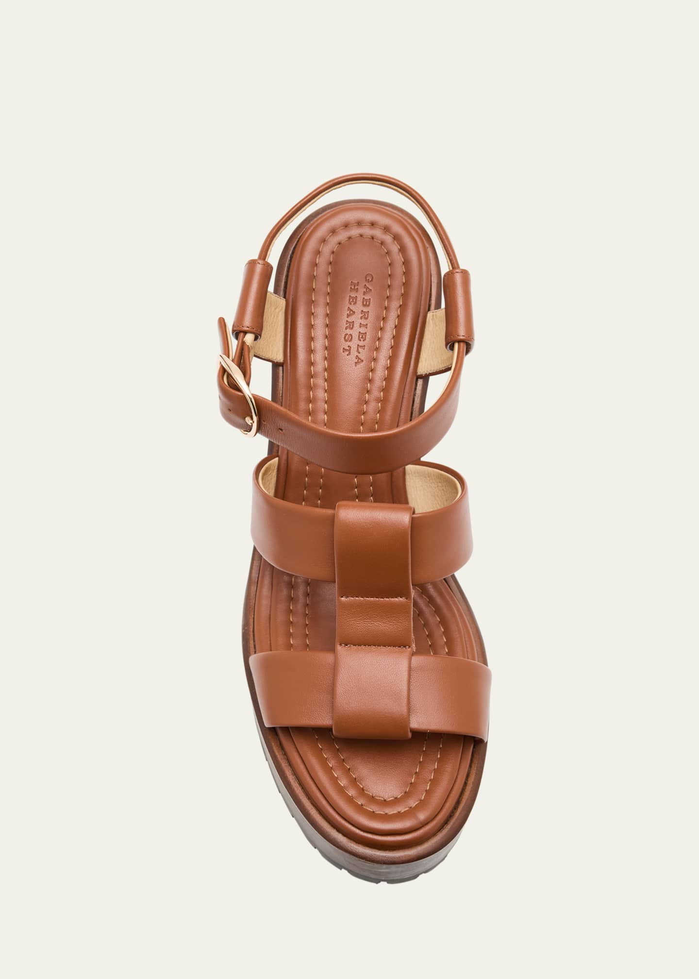 Gabriela Hearst Hera Leather Platform Block-Heel Sandals Image 6 of 6