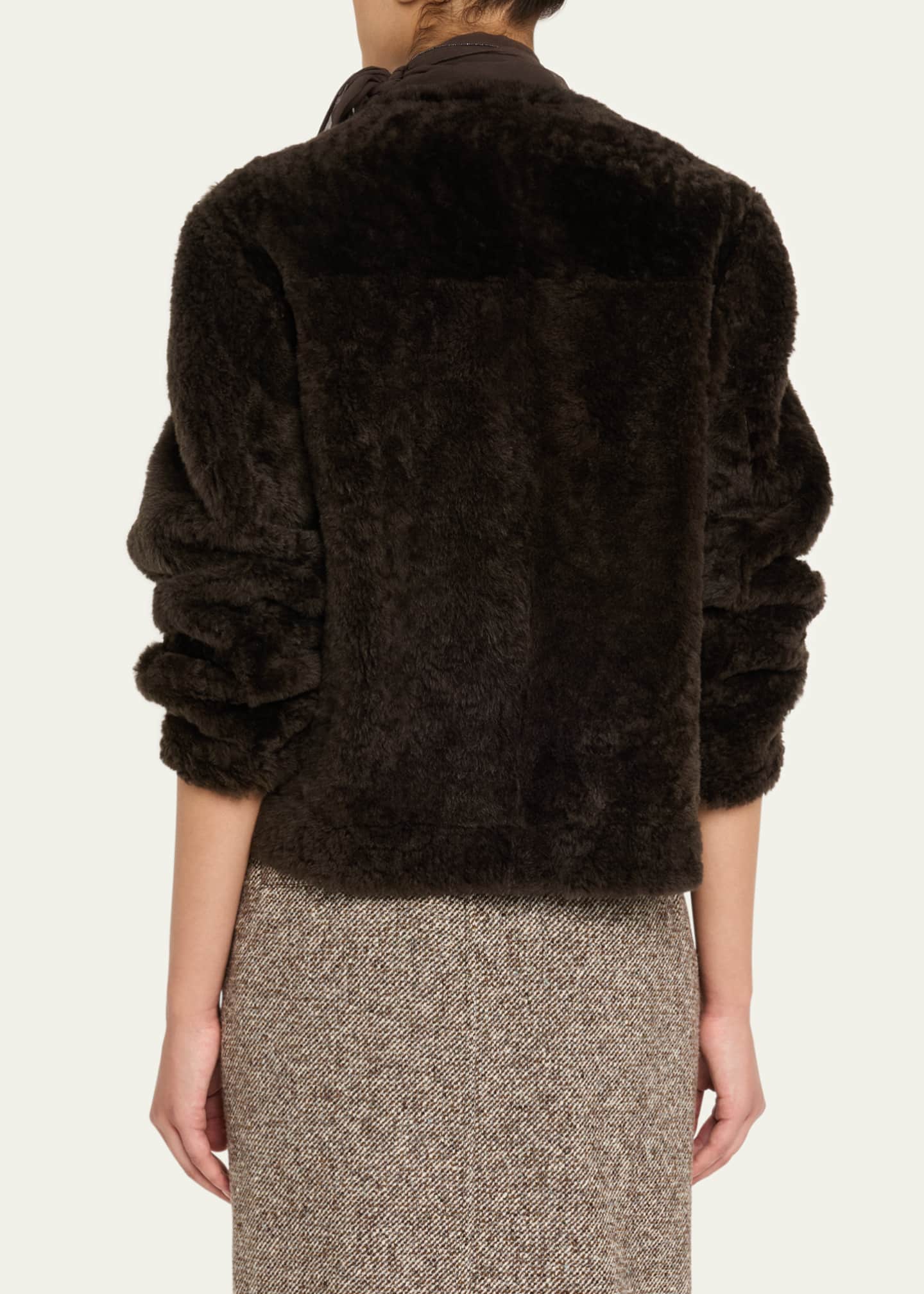 ムートン・ファーコート BRUNELLO CUCINELLI CABAN REVERSIBILE IN SHEARLING Brunello Cucinelli Reversible Sheep Shearling Double