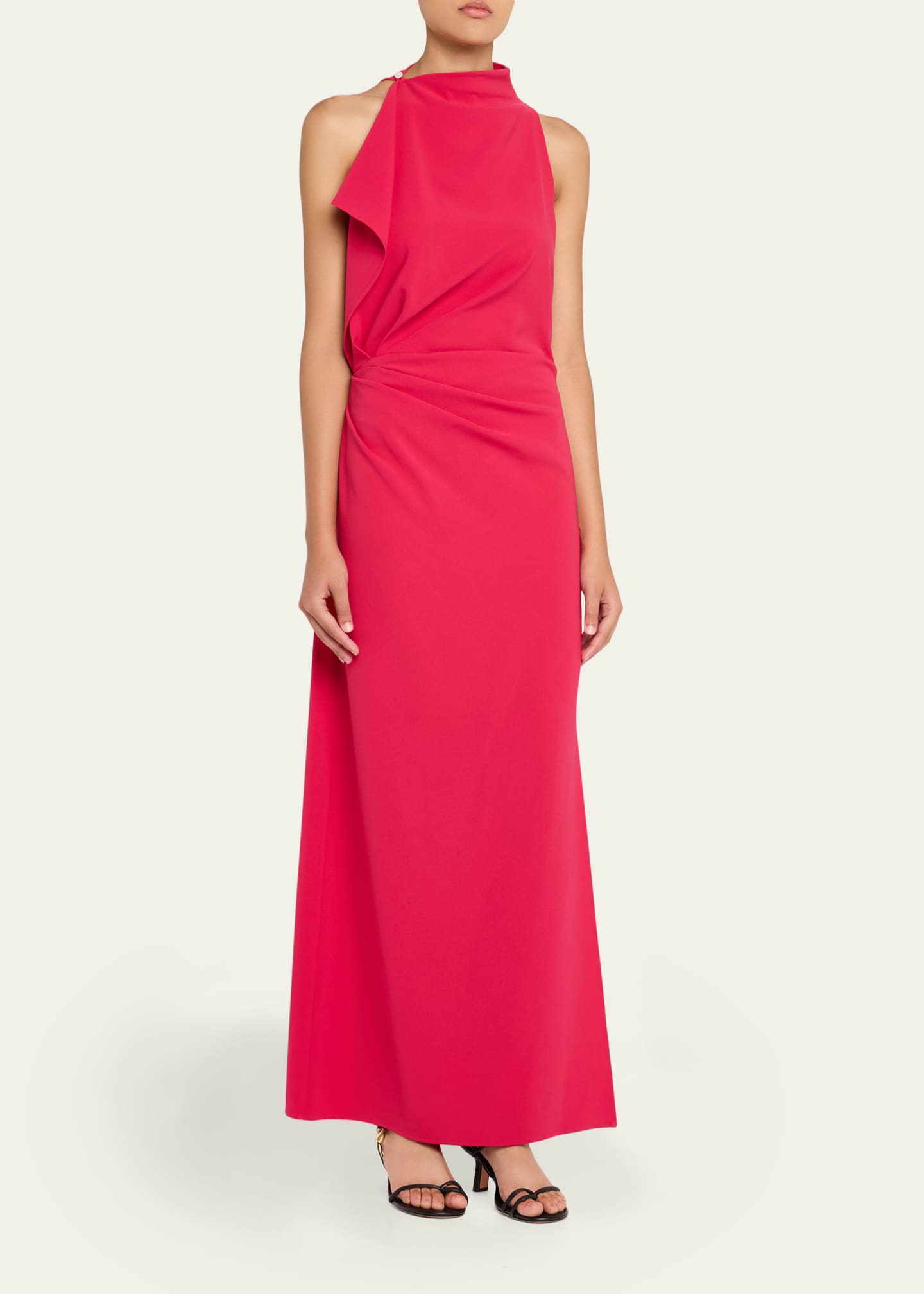 Proenza Schouler Devyn Draped Matte Double Crepe Dress Image 4 of 5
