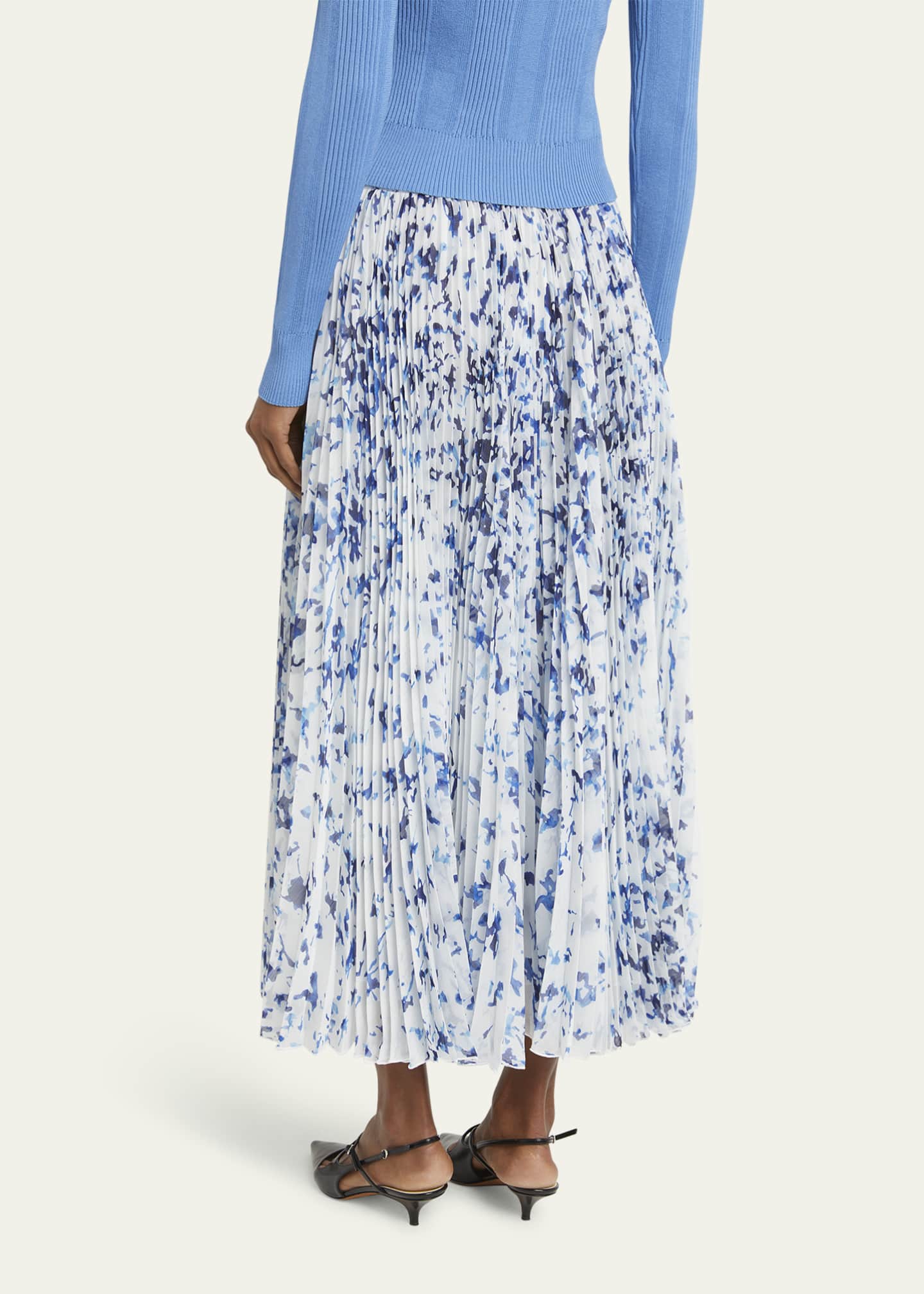 Proenza Schouler Cecily Printed Crinkle Chiffon Skirt Image 3 of 5
