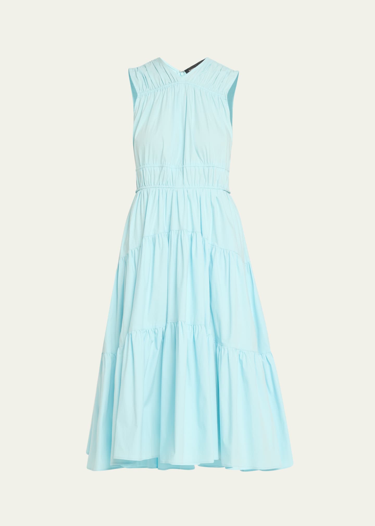 Proenza Schouler Misha Tiered Compact Eco Poplin Dress Image 1 of 5